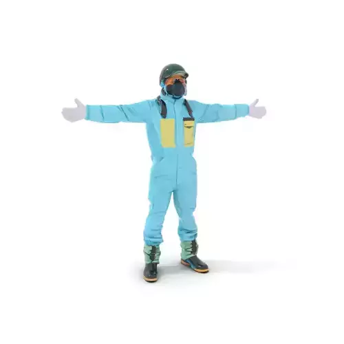 Sky Blue Hazmat Suit model pack