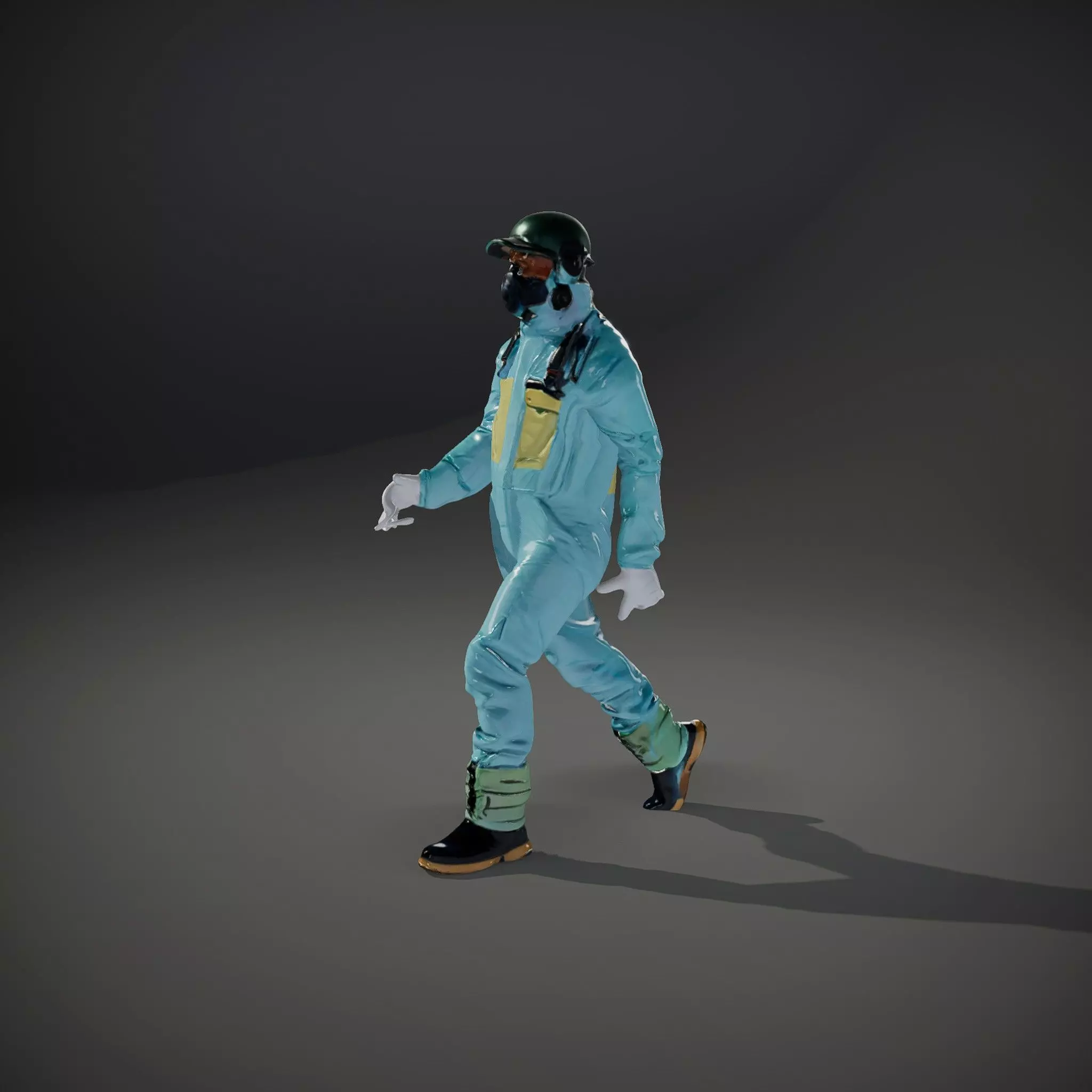 Sky Blue Hazmat Suit model pack Low-poly 3D model_33
