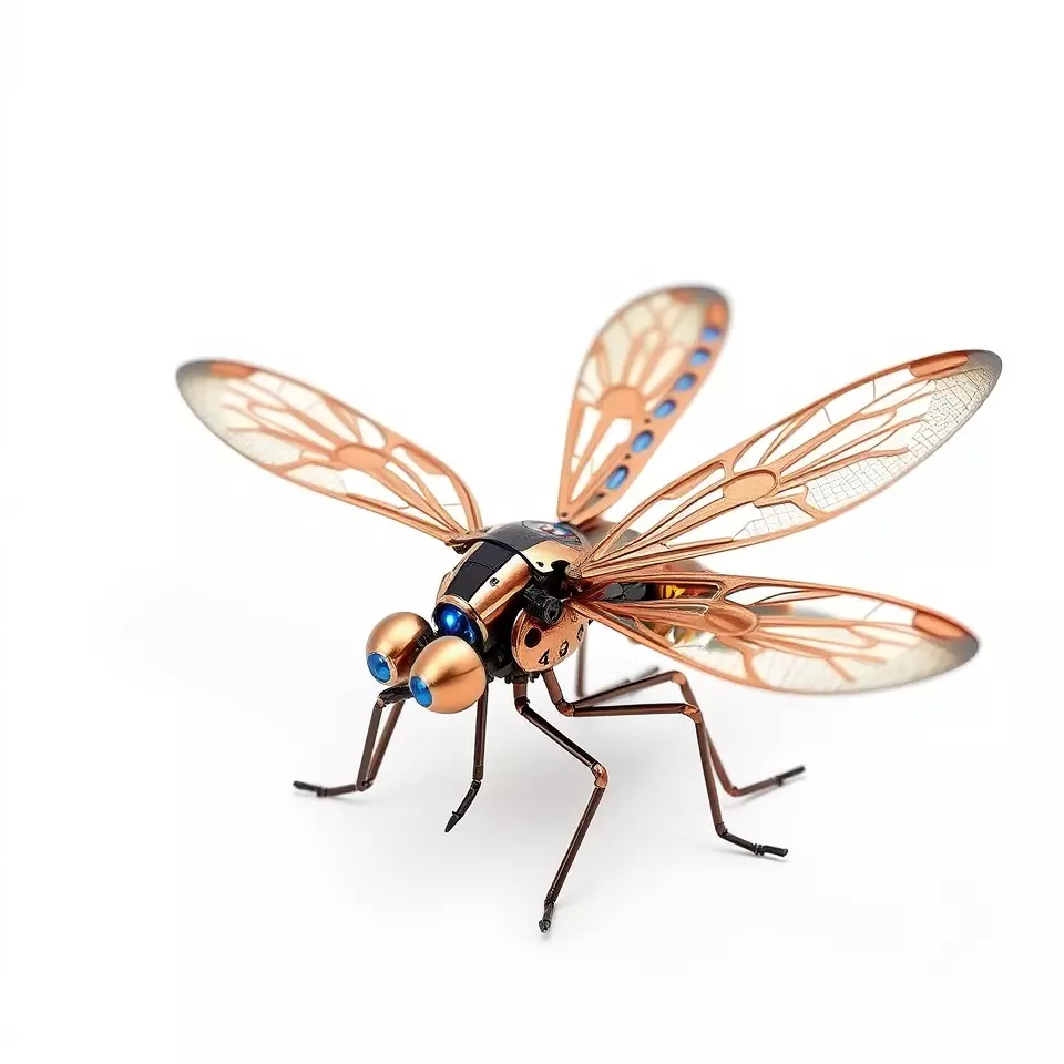 Copper Mechanical Insect model pack Low-poly 3D model_2