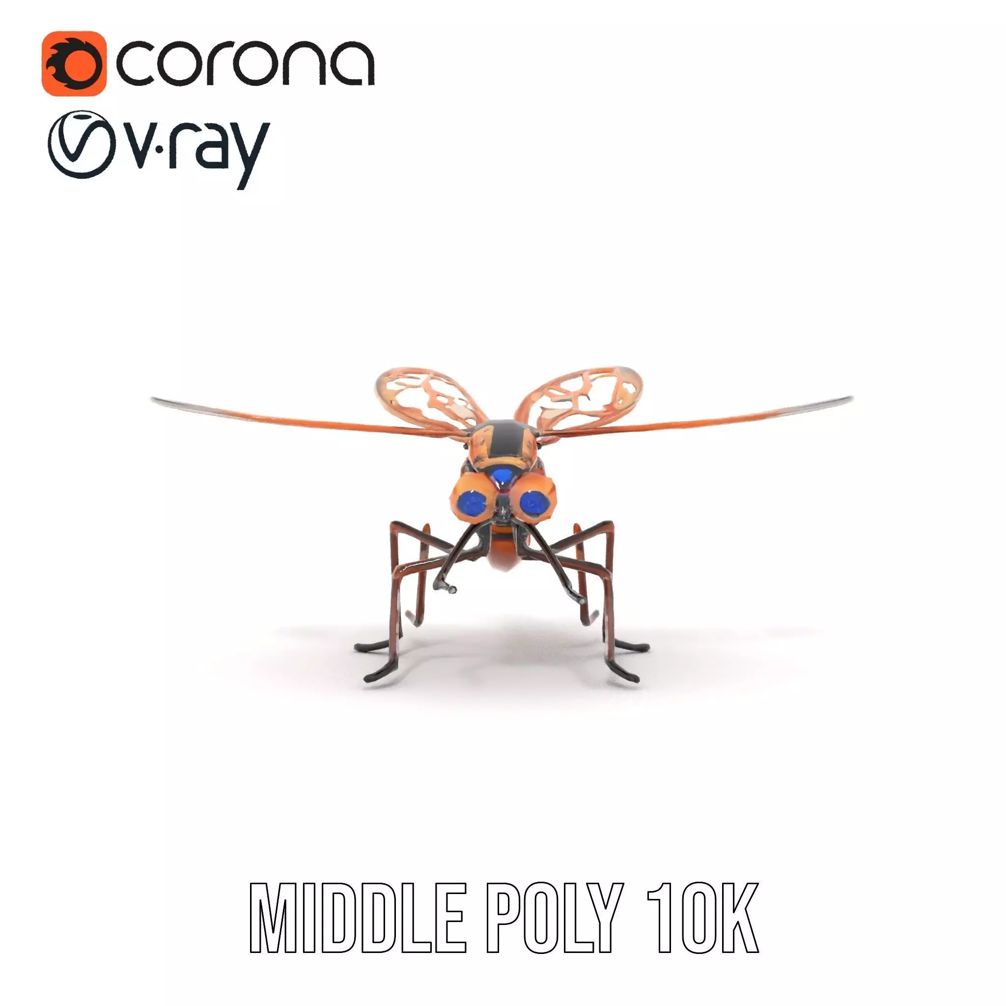 Copper Mechanical Insect model pack Low-poly 3D model_23