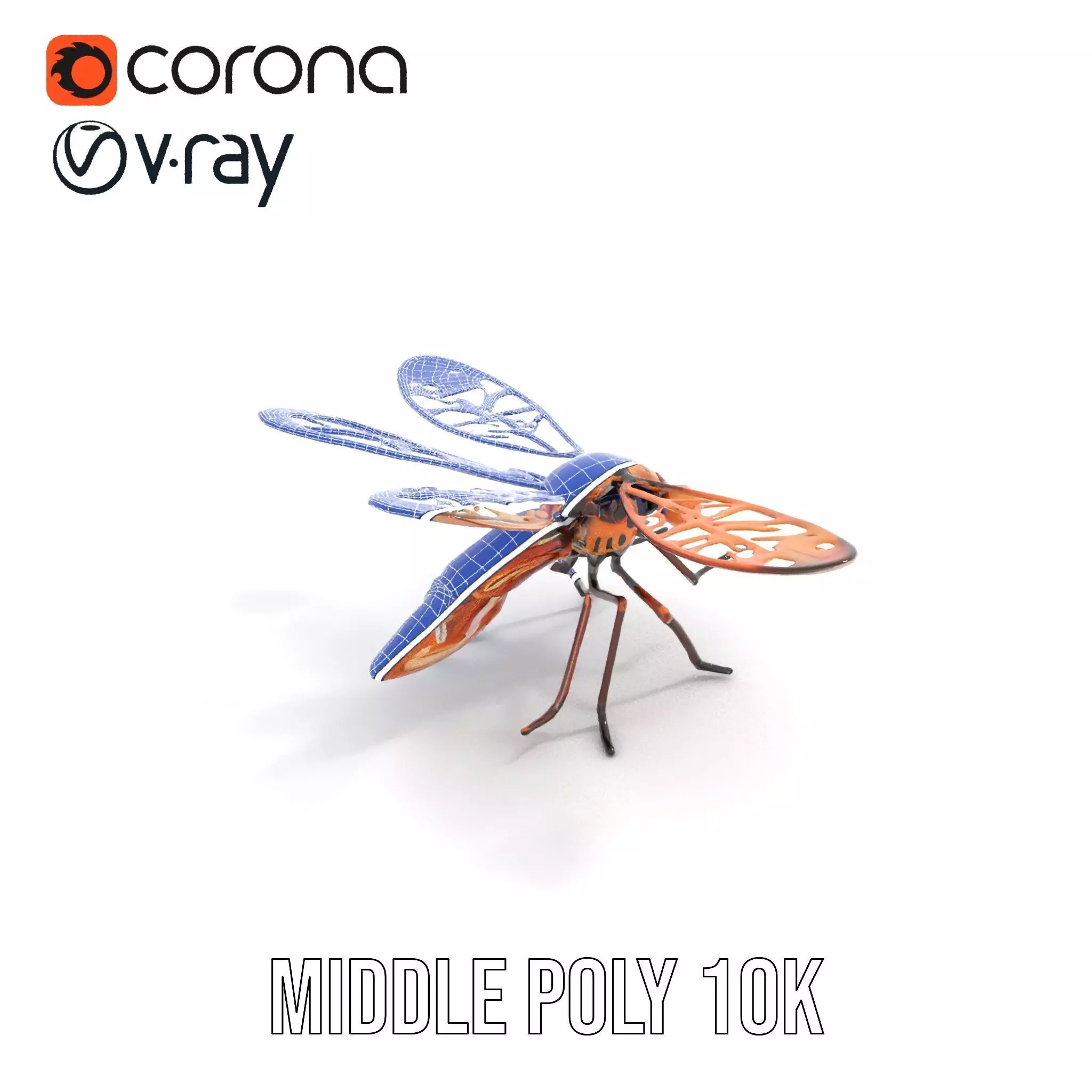 Copper Mechanical Insect model pack Low-poly 3D model_15