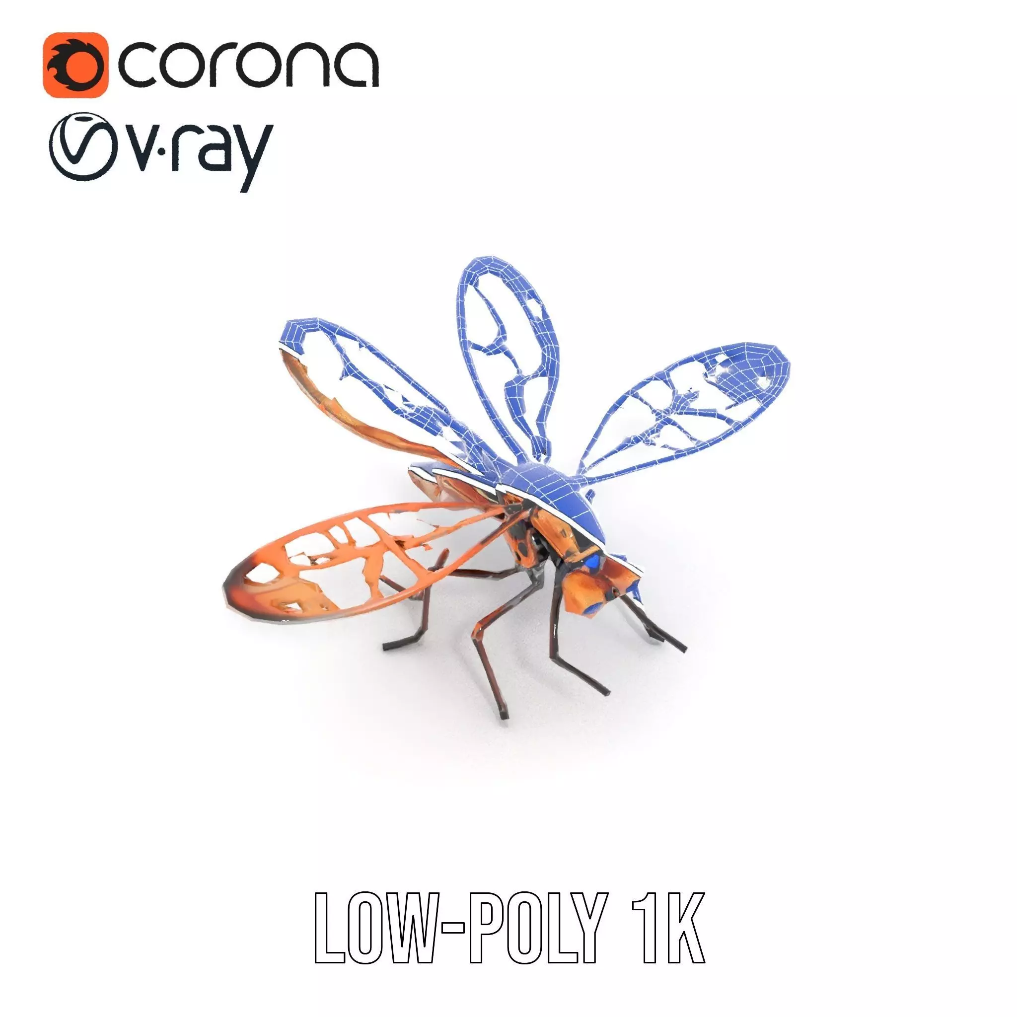 Copper Mechanical Insect model pack Low-poly 3D model_30