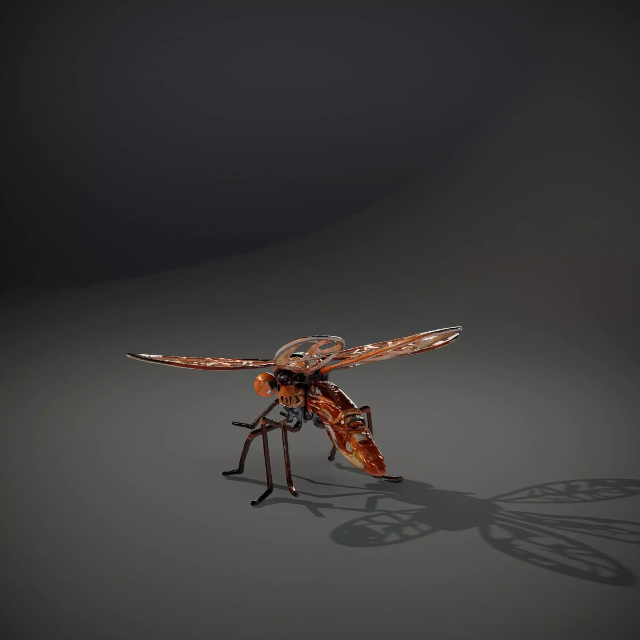 Copper Mechanical Insect model pack Low-poly 3D model_33