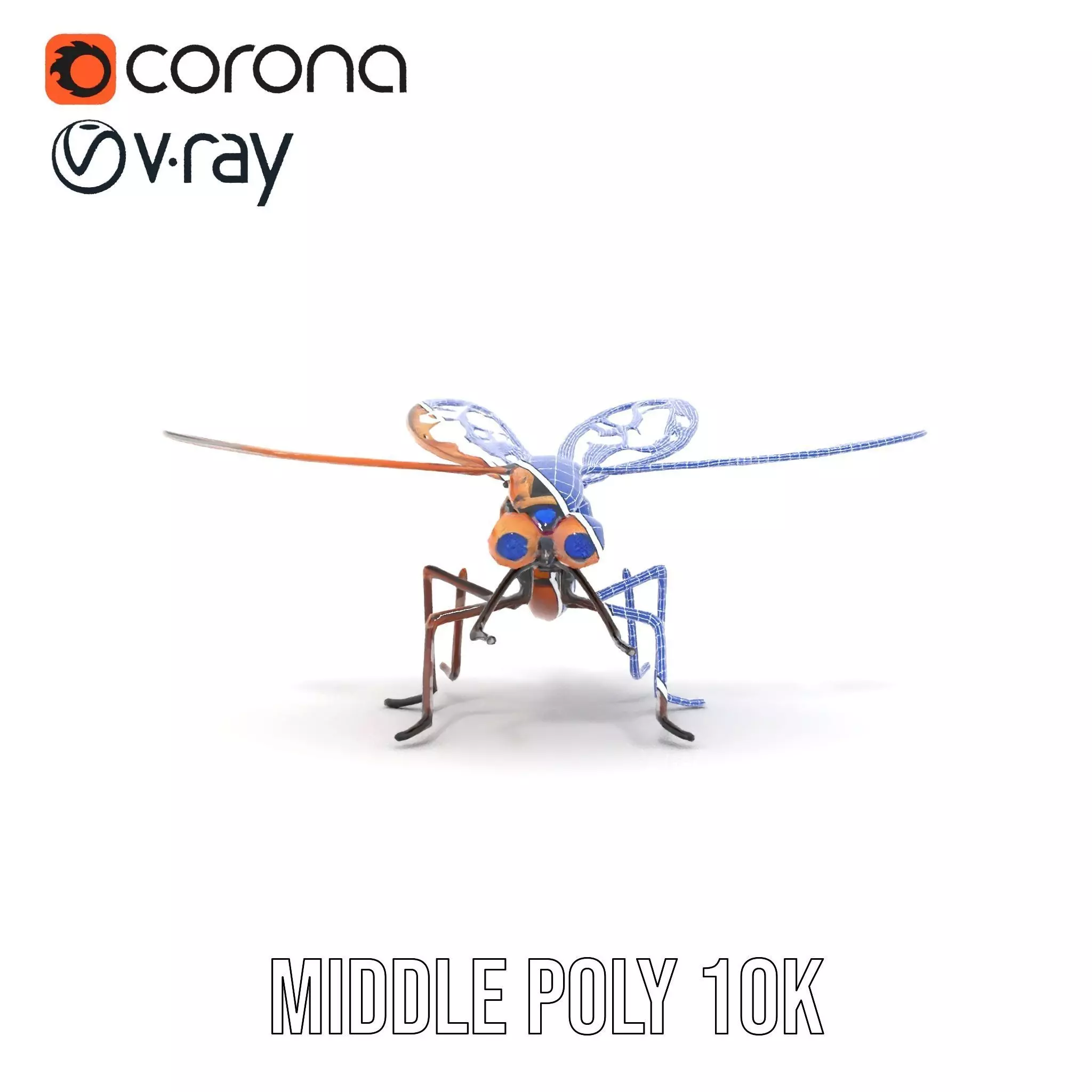 Copper Mechanical Insect model pack Low-poly 3D model_12