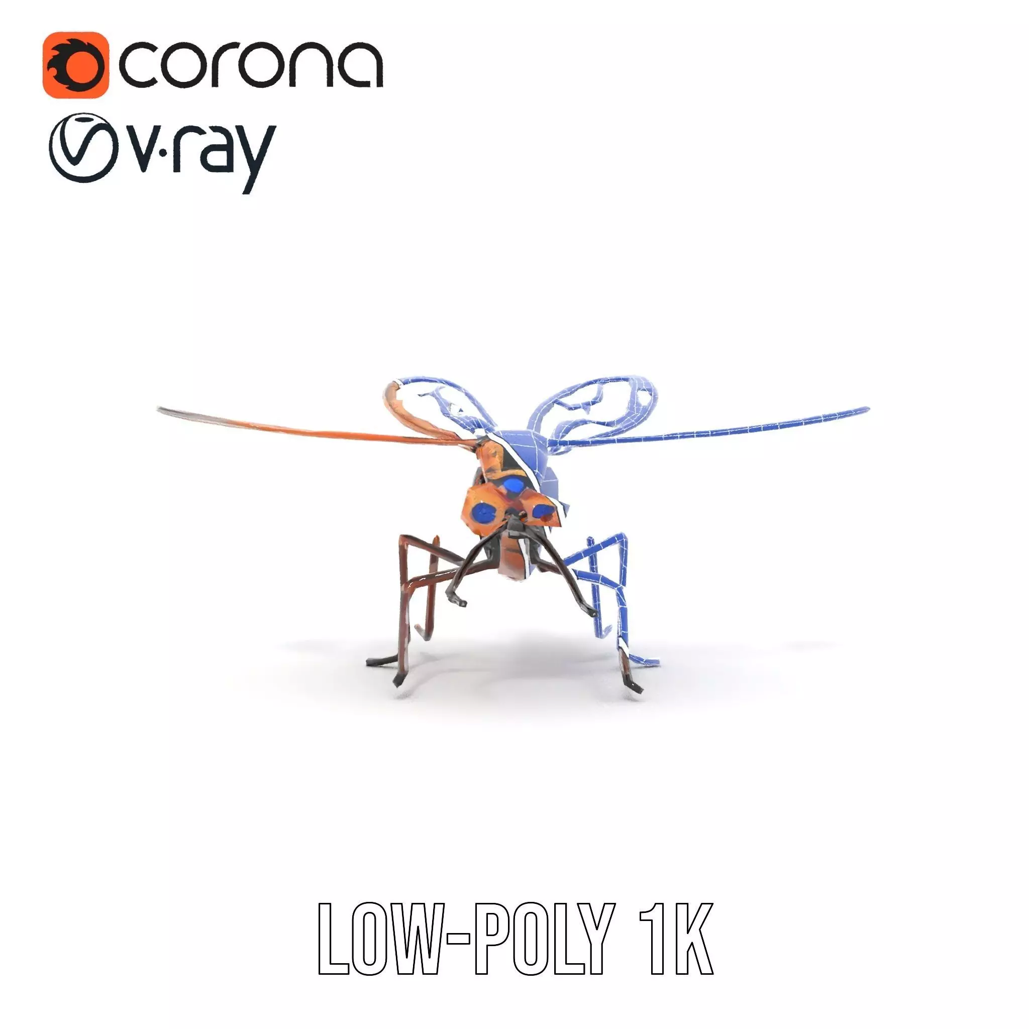 Copper Mechanical Insect model pack Low-poly 3D model_19