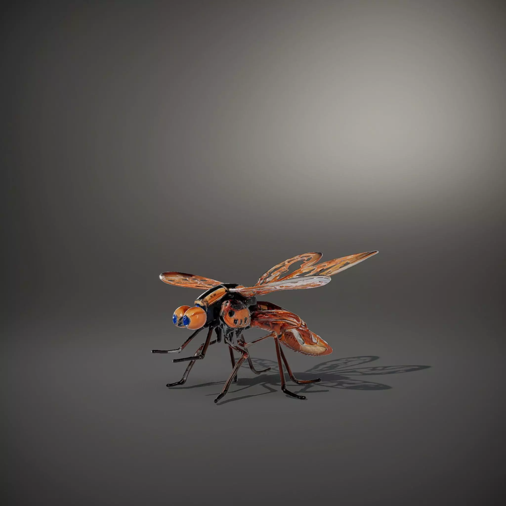 Copper Mechanical Insect model pack Low-poly 3D model_34