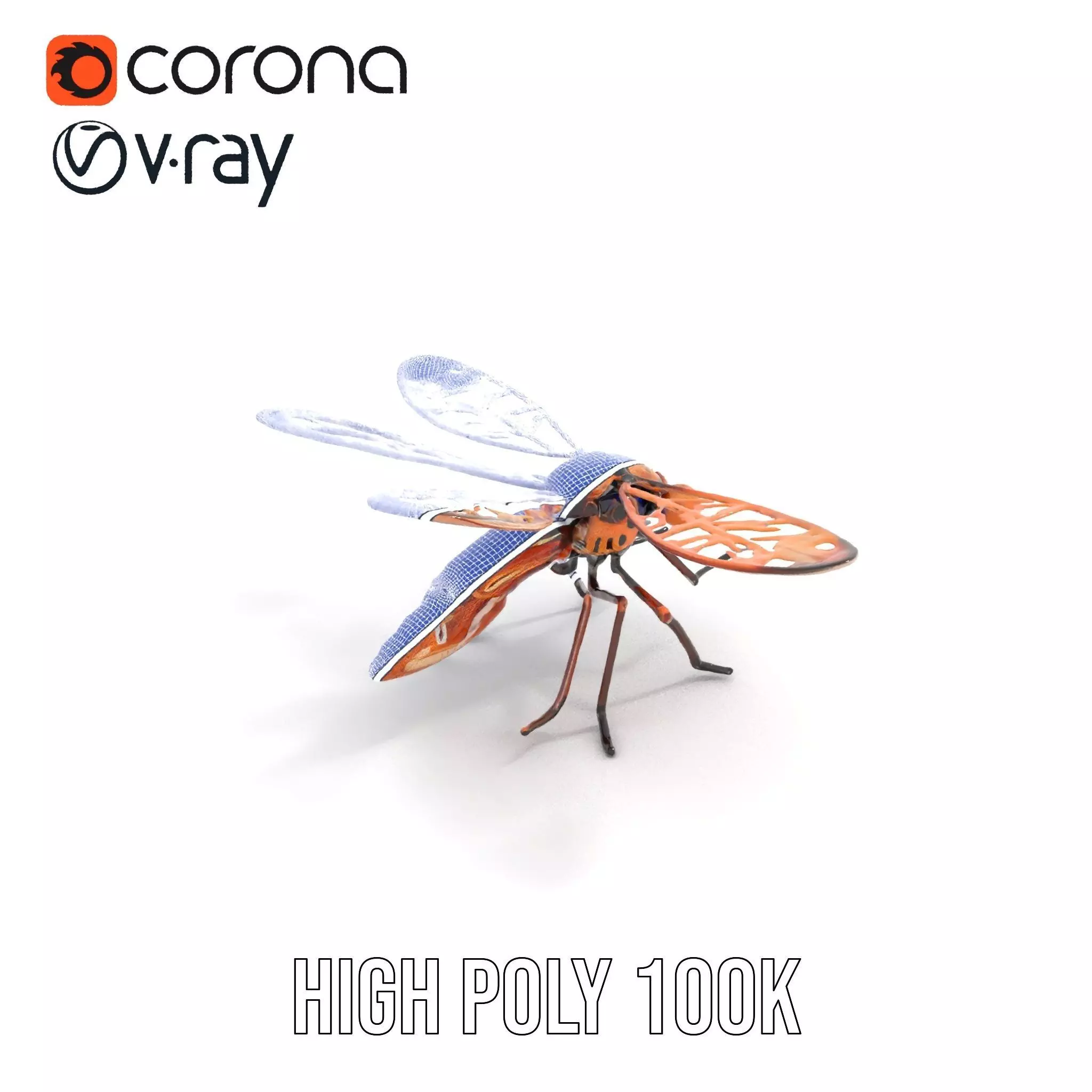 Copper Mechanical Insect model pack Low-poly 3D model_32