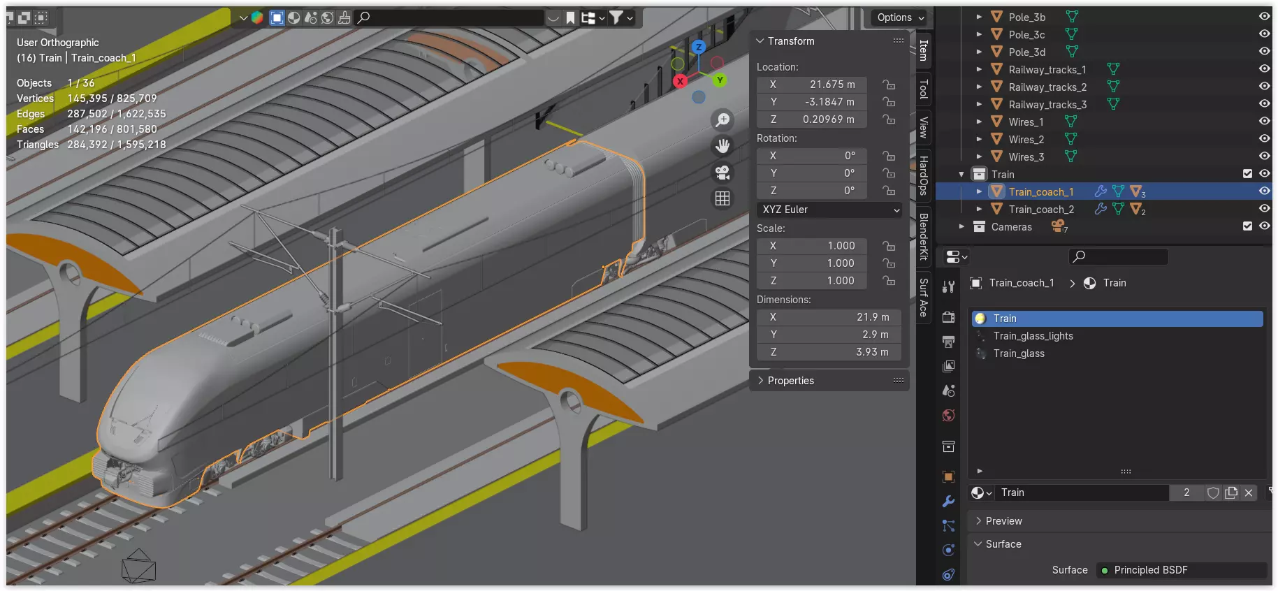 Station with Pesa Link II 3D model_14