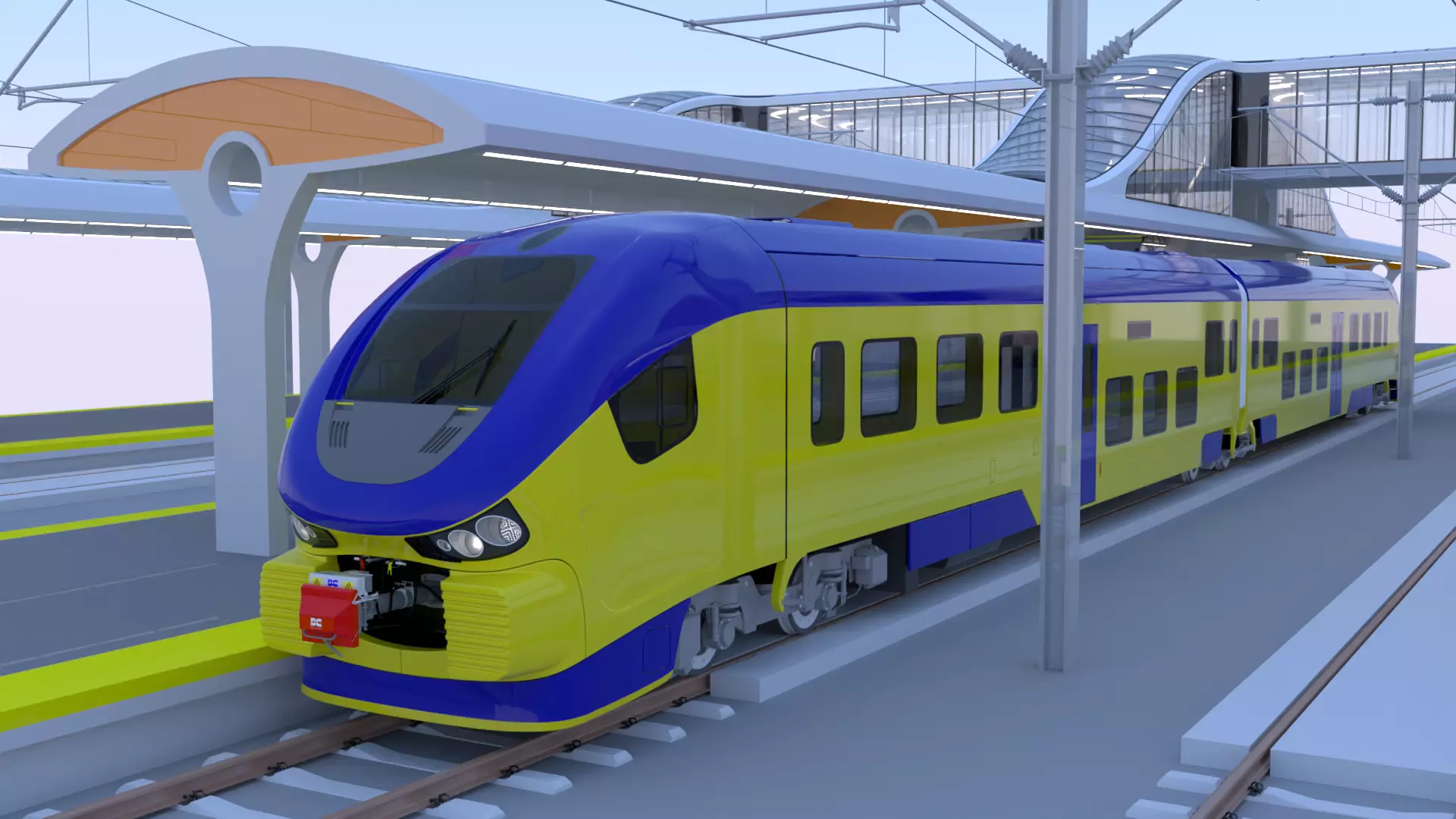 Station with Pesa Link II 3D model_1