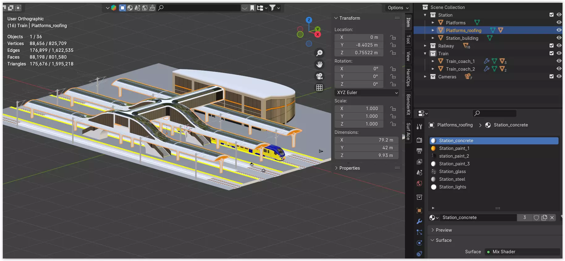 Station with Pesa Link II 3D model_13