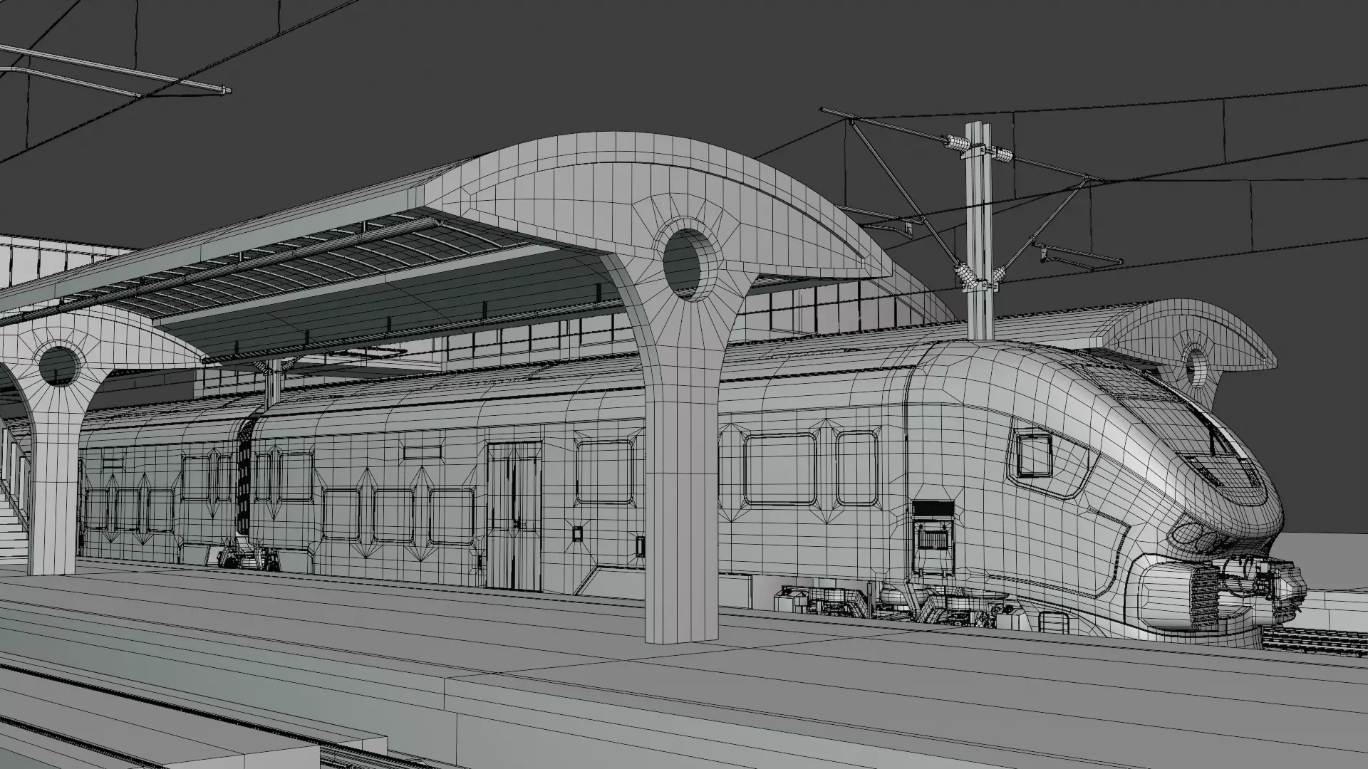 Station with Pesa Link II 3D model_9