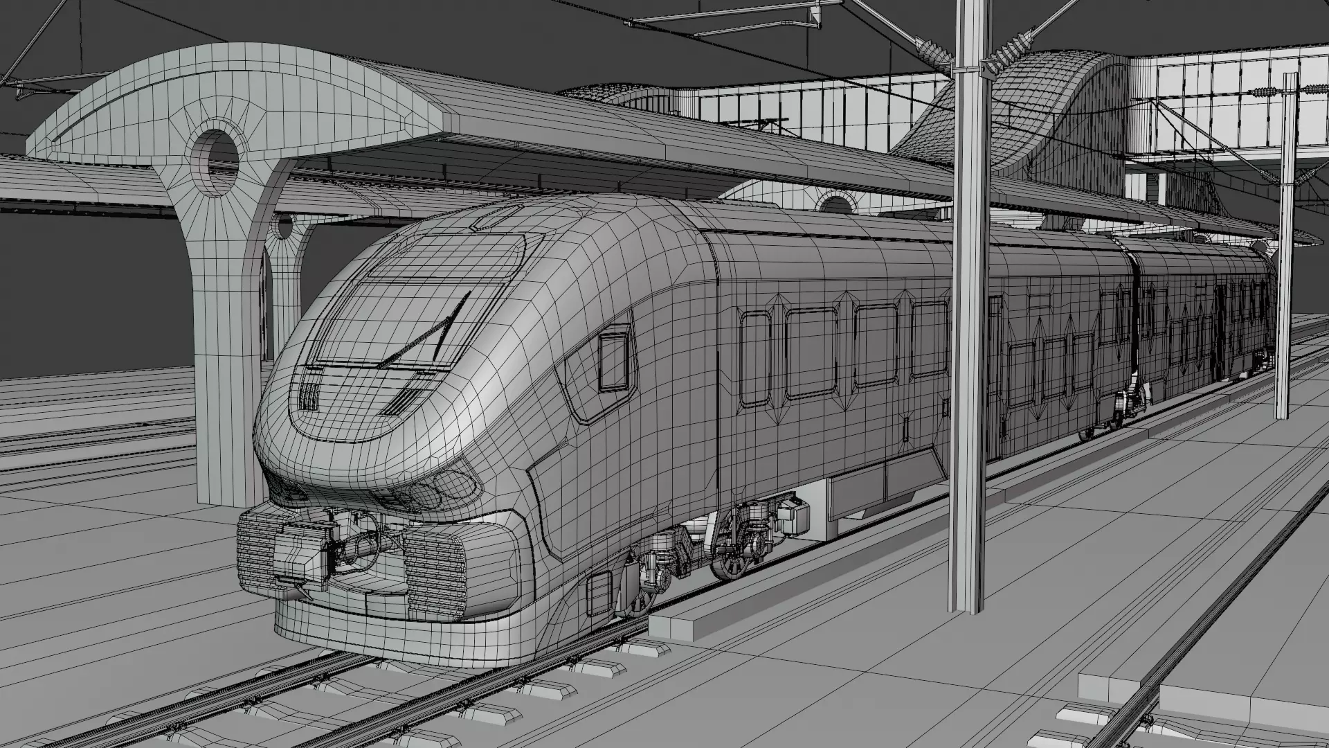 Station with Pesa Link II 3D model_2