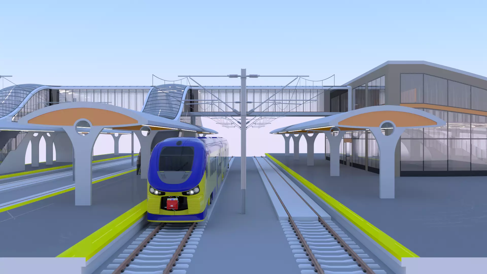 Station with Pesa Link II 3D model_3