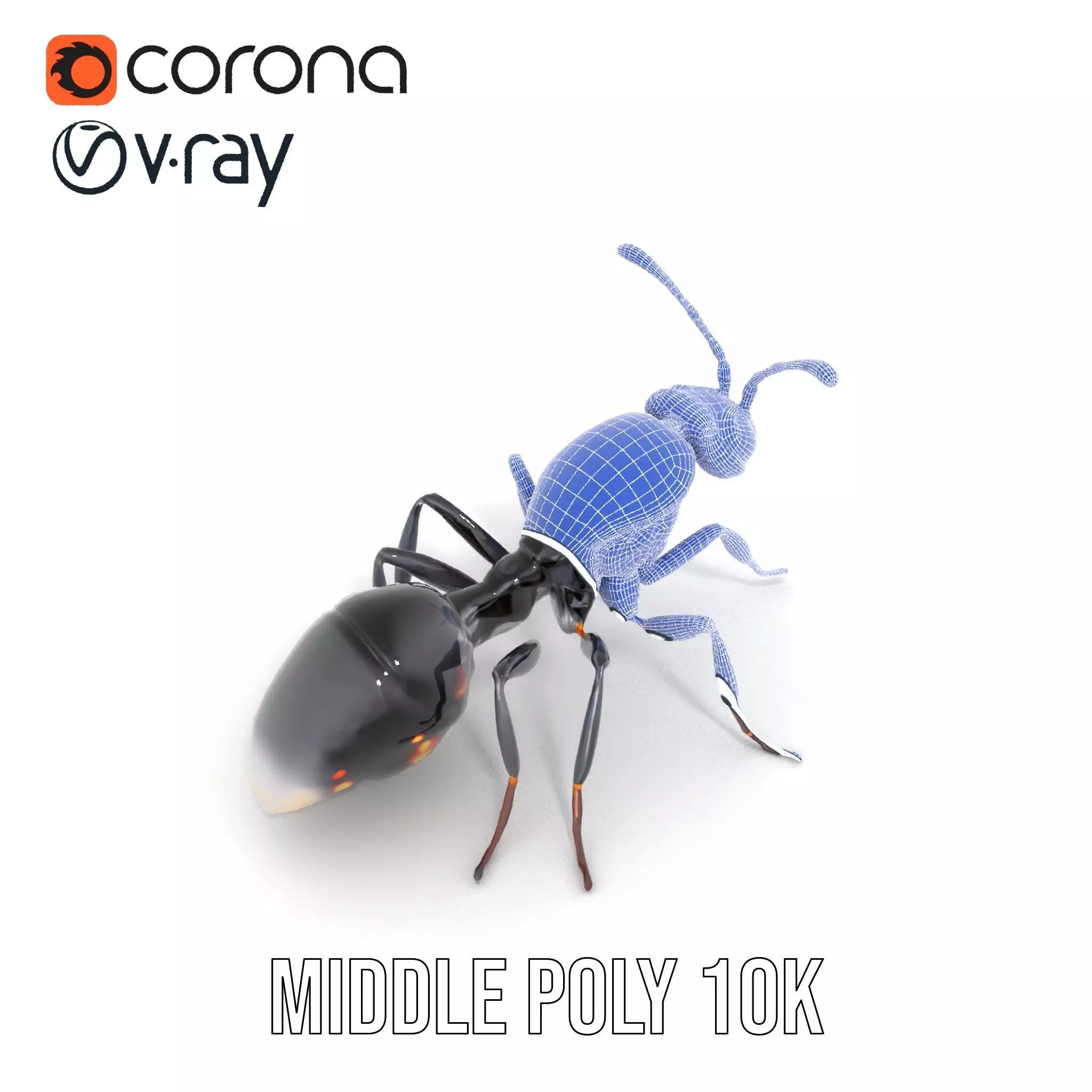 Futuristic Black Ant model pack Low-poly 3D model_19