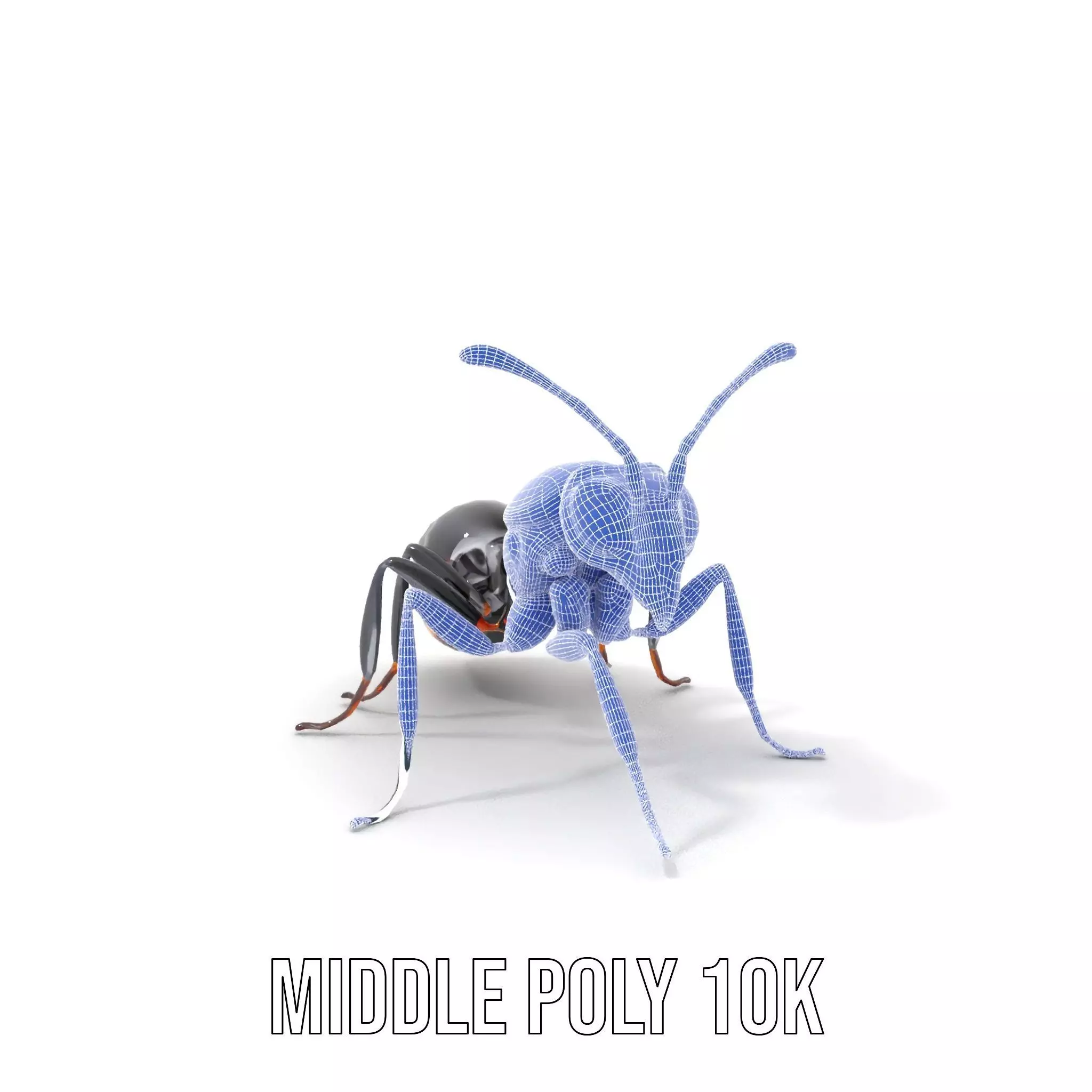Futuristic Black Ant model pack Low-poly 3D model_13