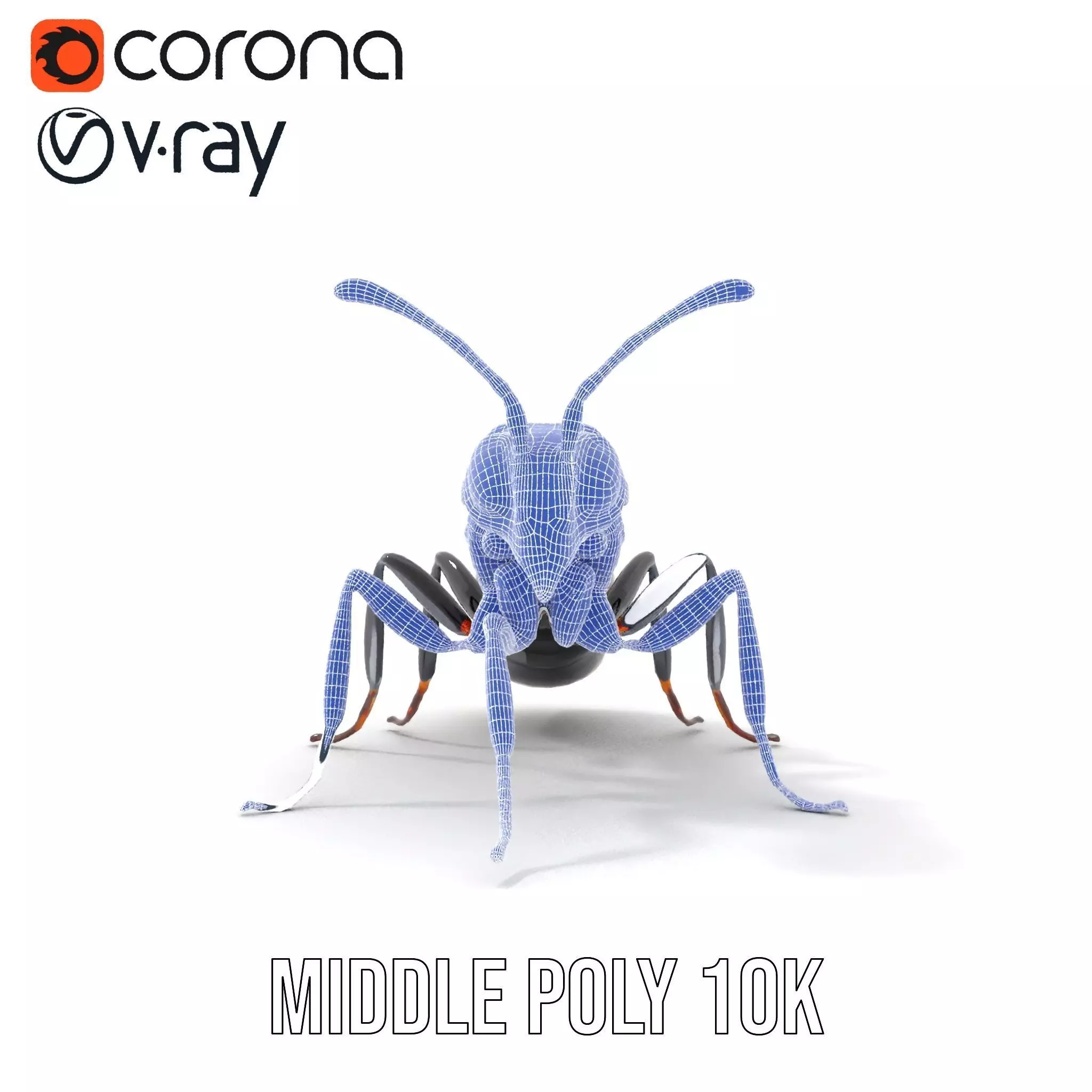 Futuristic Black Ant model pack Low-poly 3D model_27