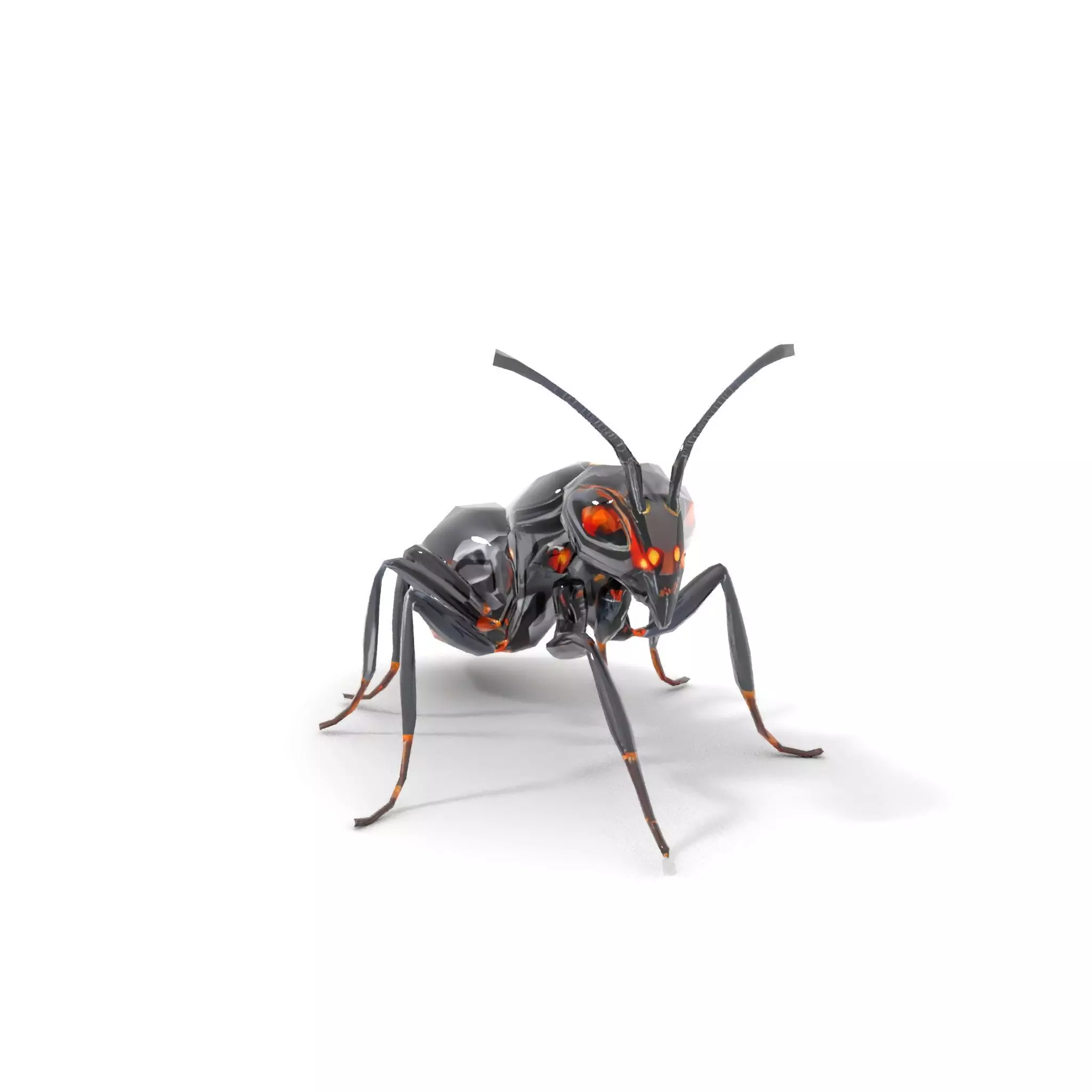 Futuristic Black Ant model pack Low-poly 3D model_12
