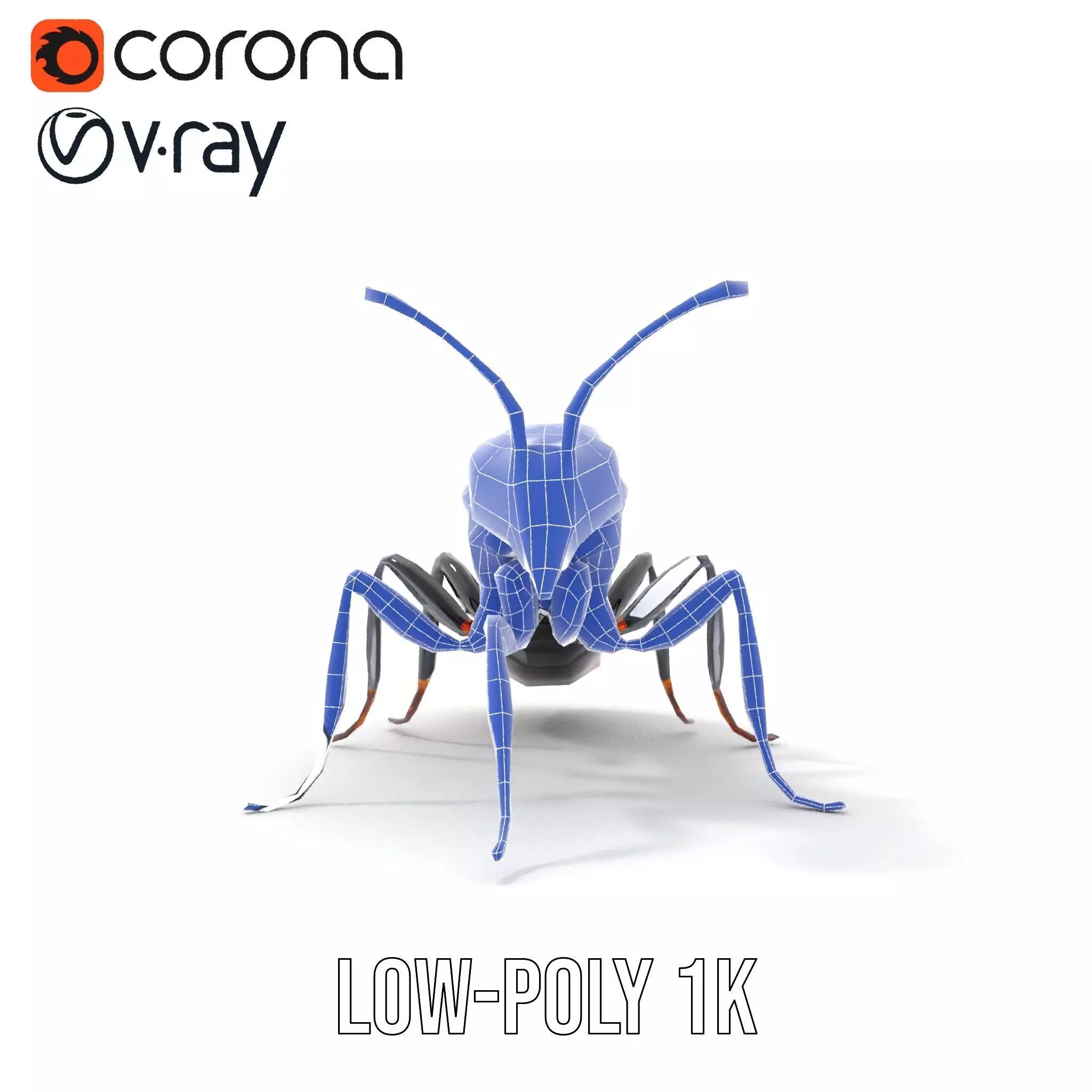 Futuristic Black Ant model pack Low-poly 3D model_22