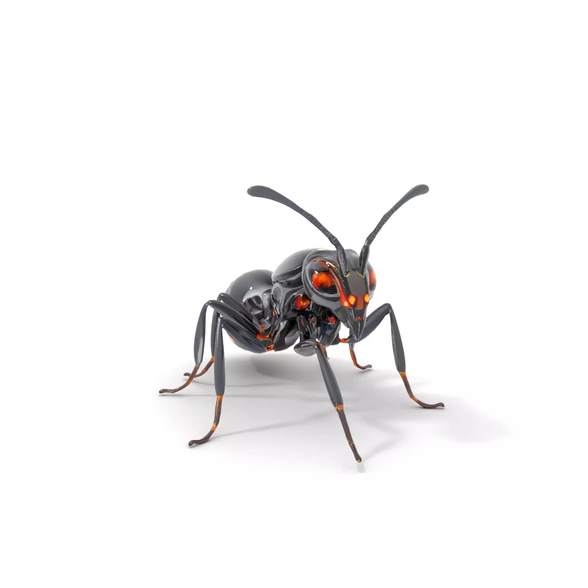 Futuristic Black Ant model pack Low-poly 3D model_6
