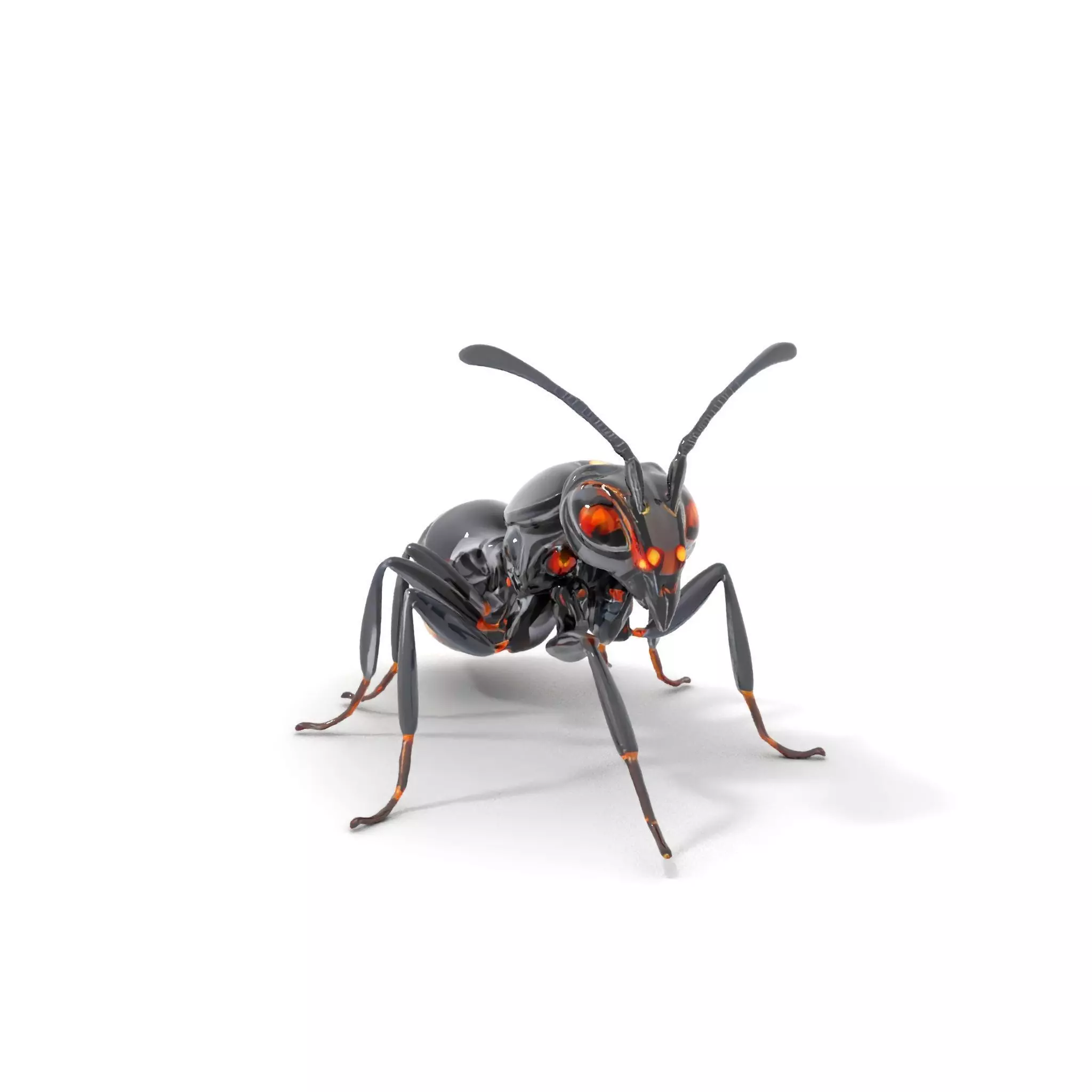 Futuristic Black Ant model pack Low-poly 3D model_0