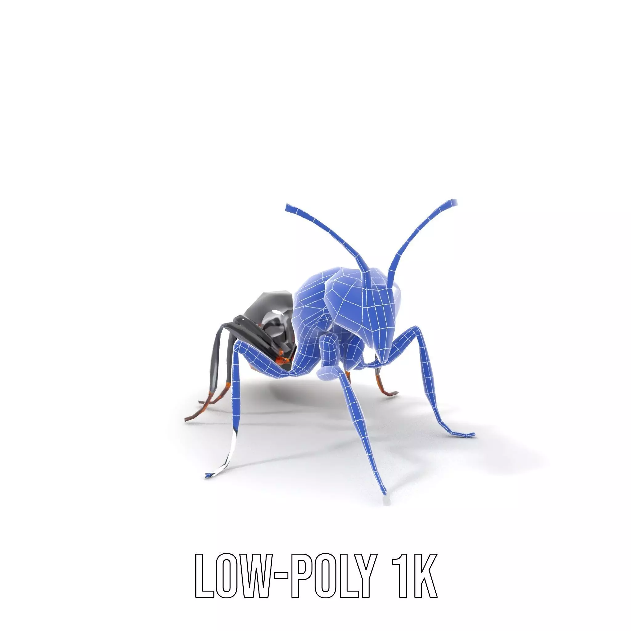 Futuristic Black Ant model pack Low-poly 3D model_28