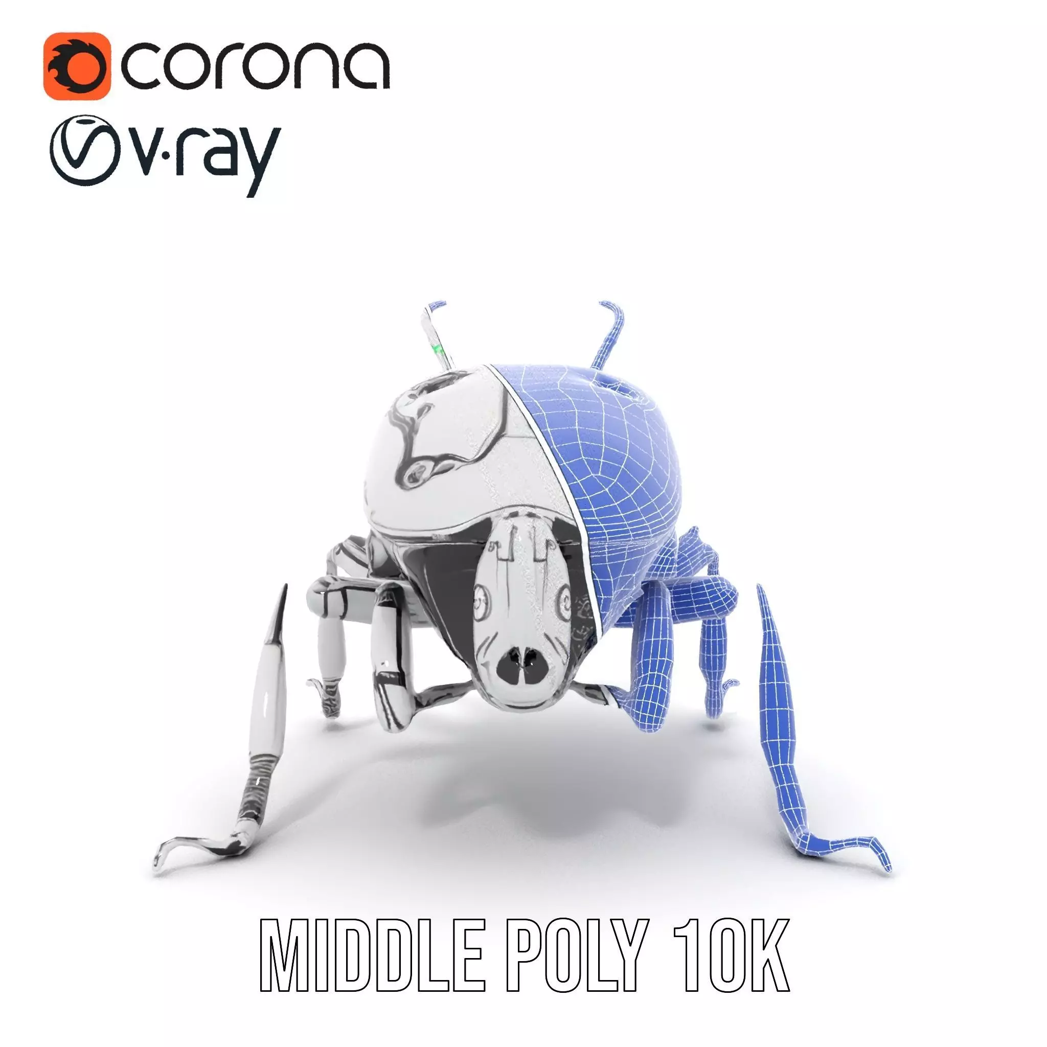 Metallic Robo Beetle model pack Low-poly 3D model_27