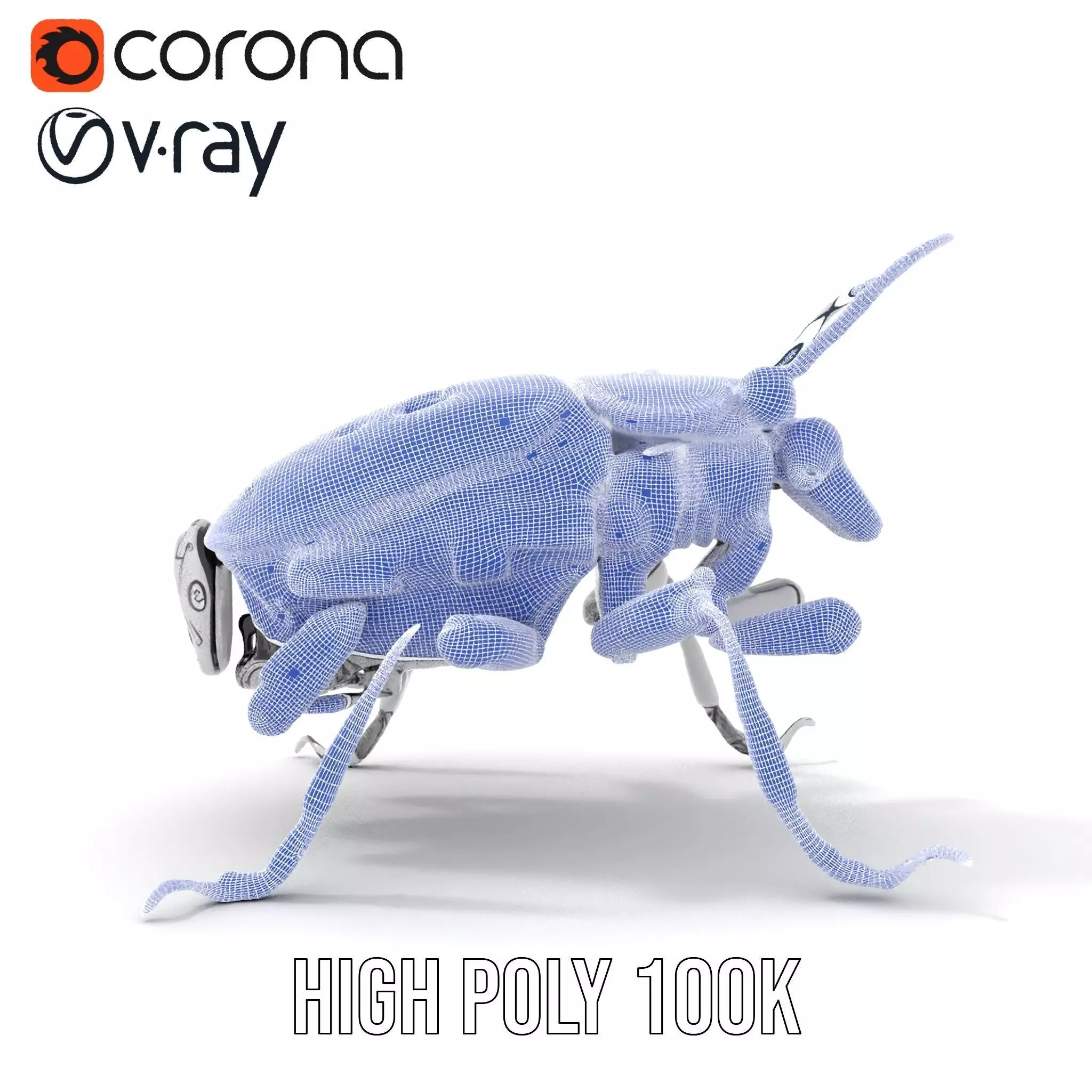 Metallic Robo Beetle model pack Low-poly 3D model_34