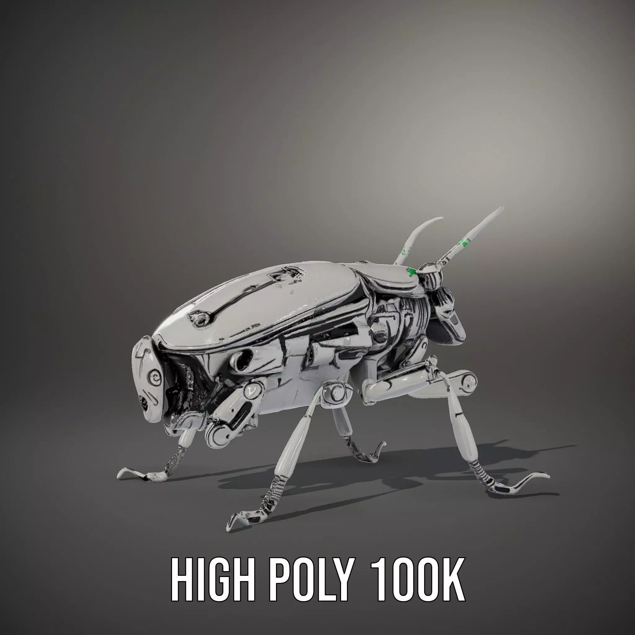 Metallic Robo Beetle model pack Low-poly 3D model_10
