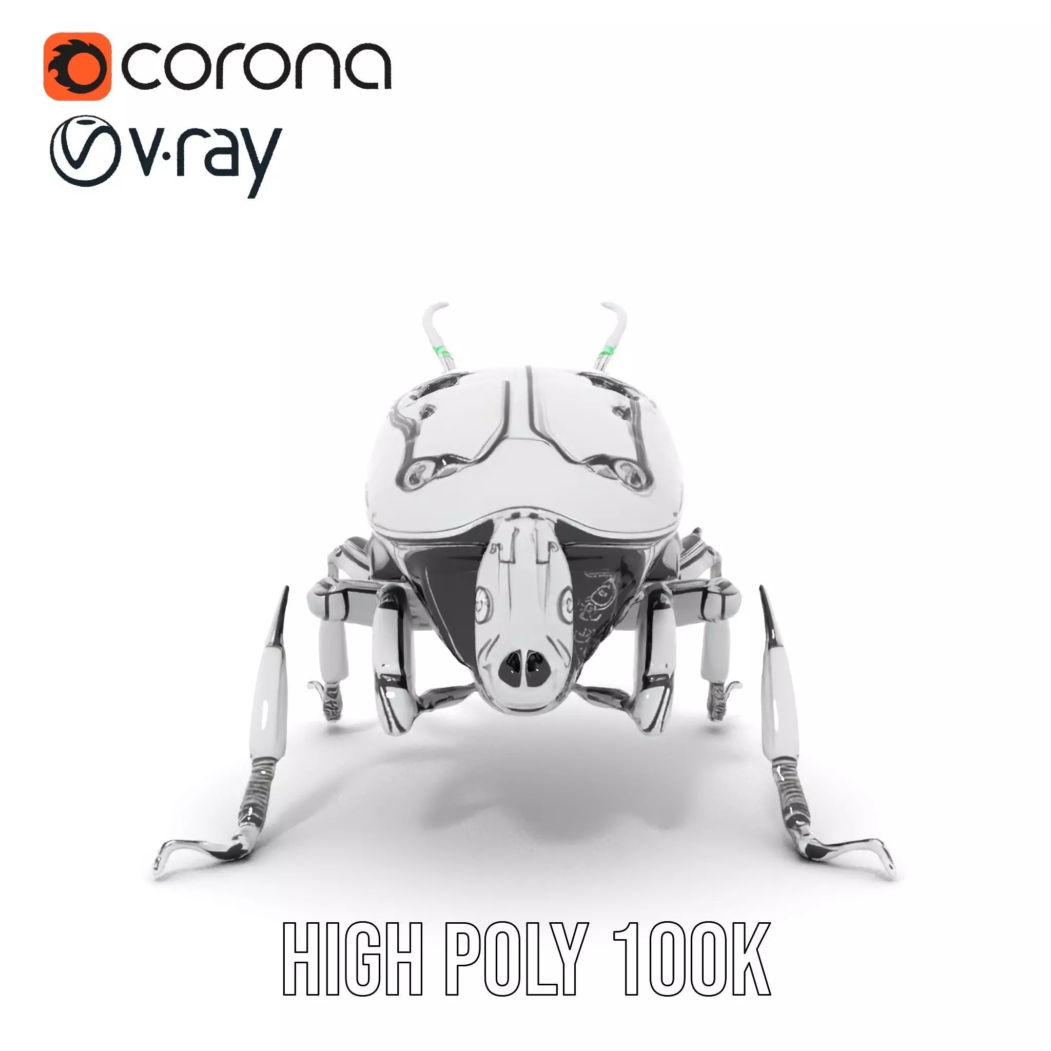 Metallic Robo Beetle model pack Low-poly 3D model_21