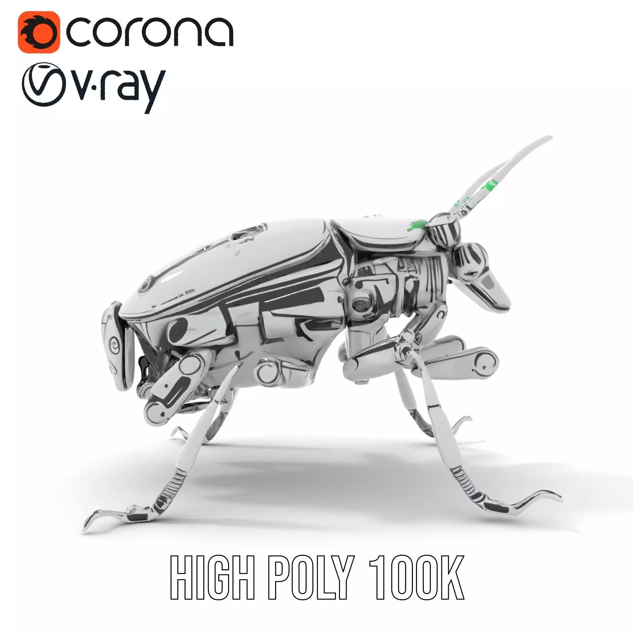 Metallic Robo Beetle model pack Low-poly 3D model_18