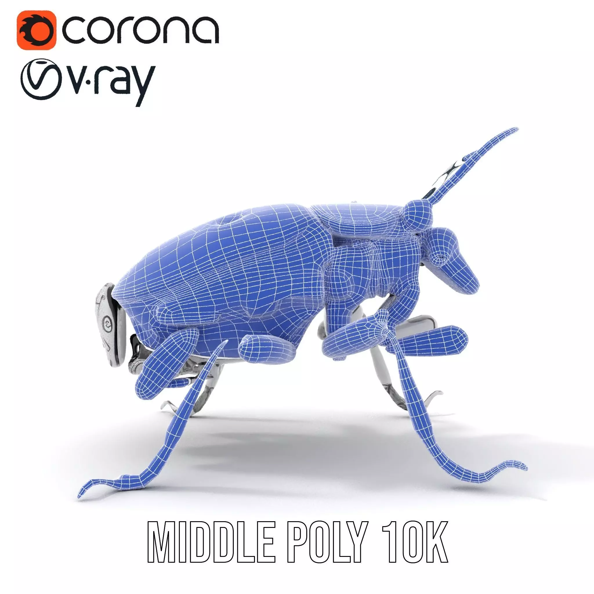 Metallic Robo Beetle model pack Low-poly 3D model_29