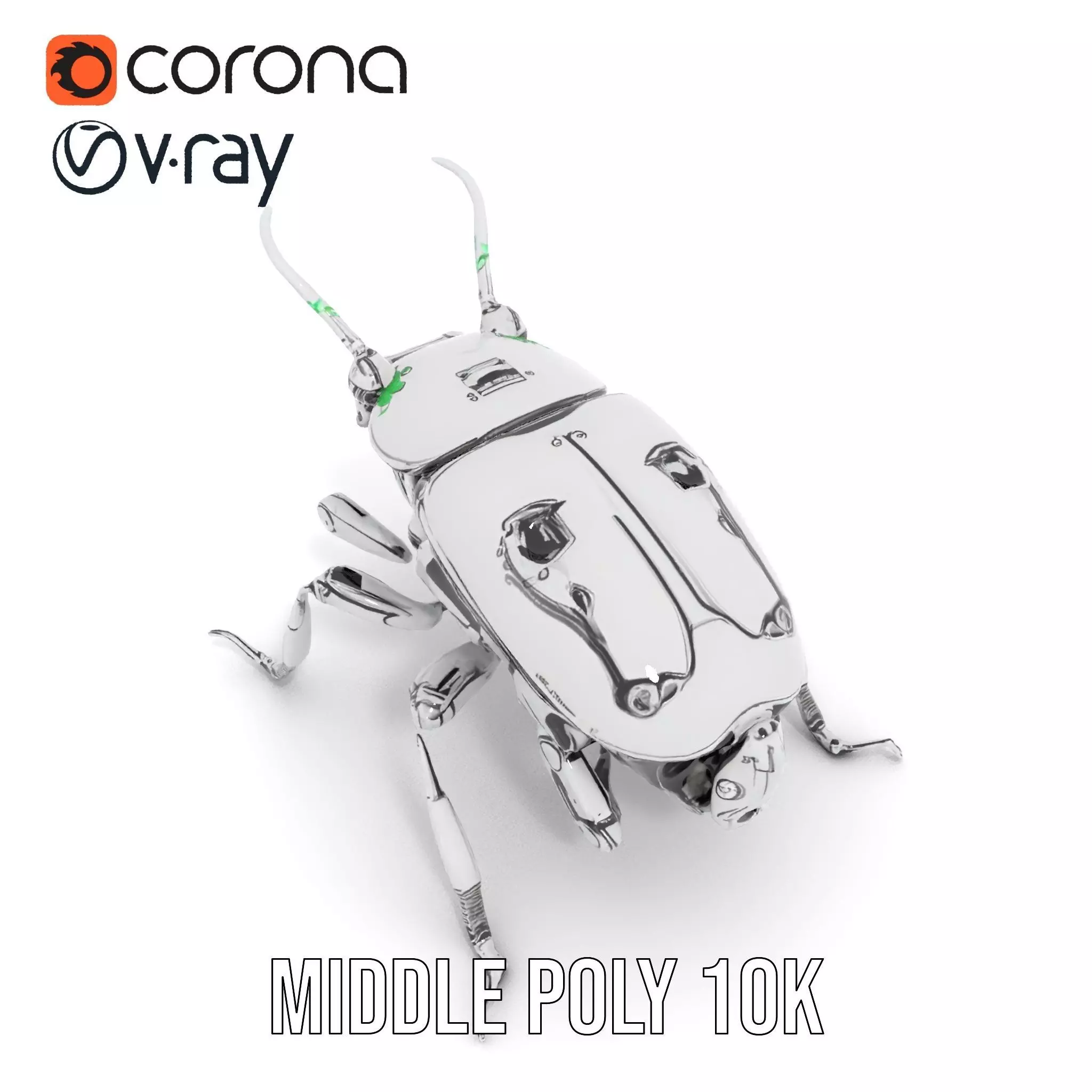 Metallic Robo Beetle model pack Low-poly 3D model_19