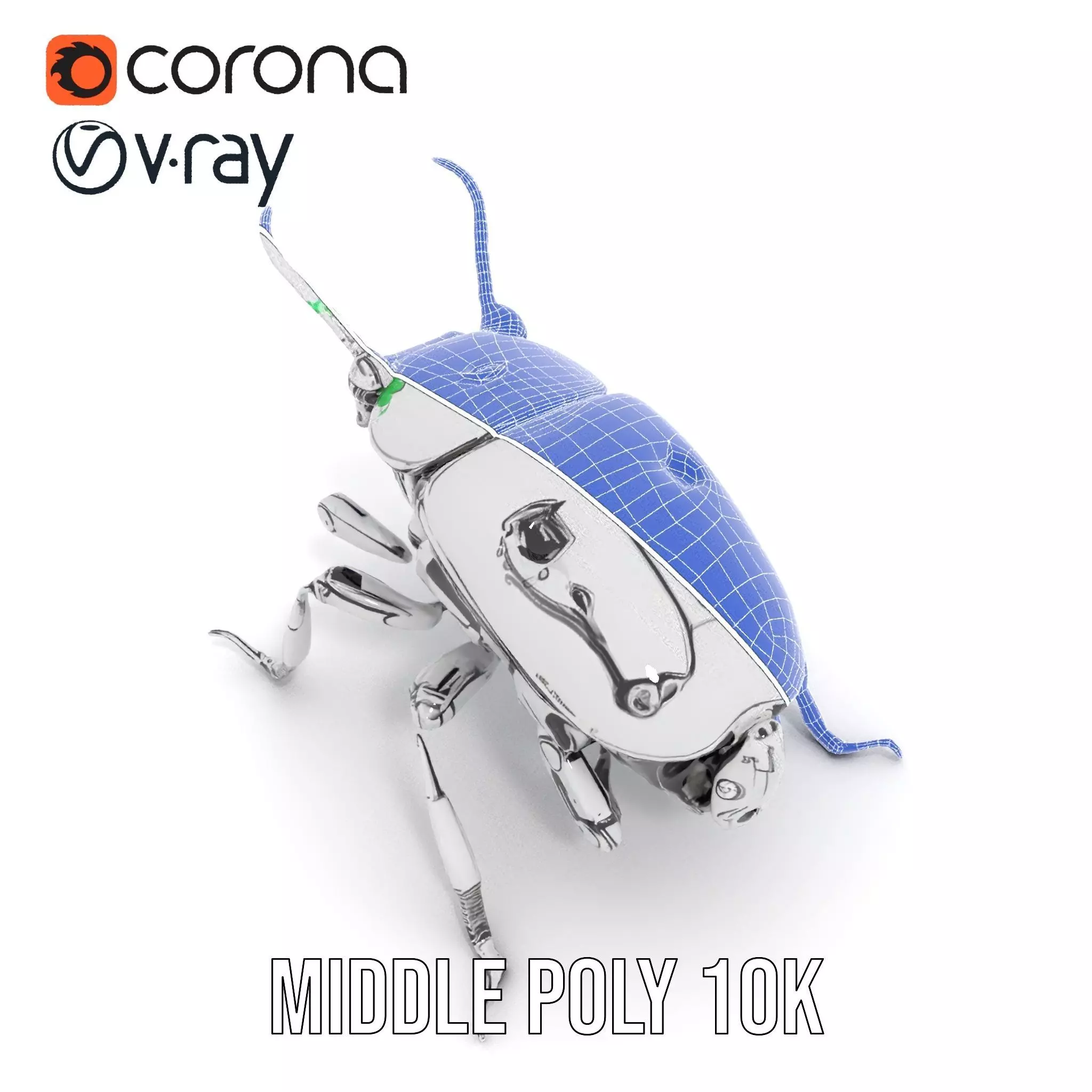 Metallic Robo Beetle model pack Low-poly 3D model_22