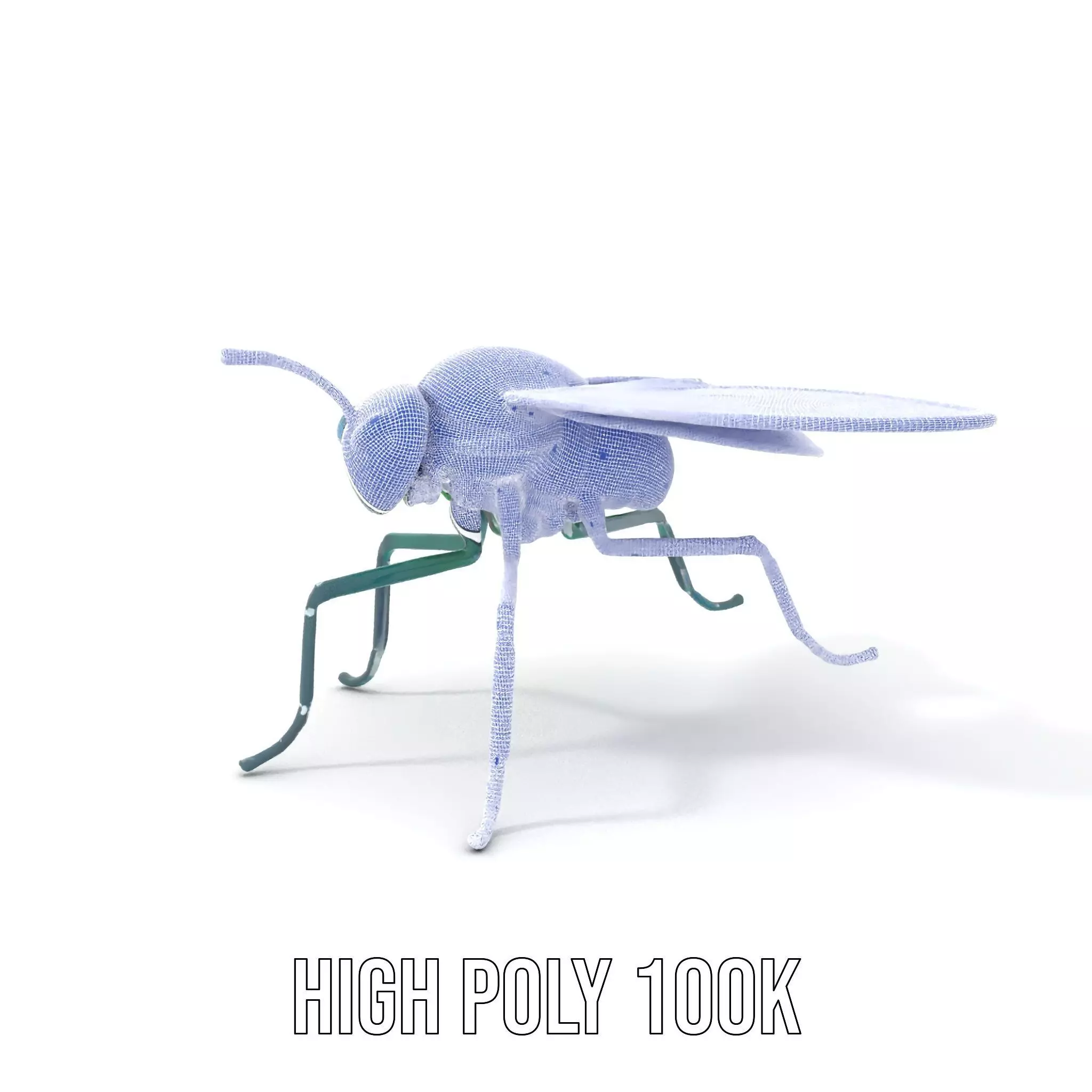 Green Cyborg Insect model pack Low-poly 3D model_4