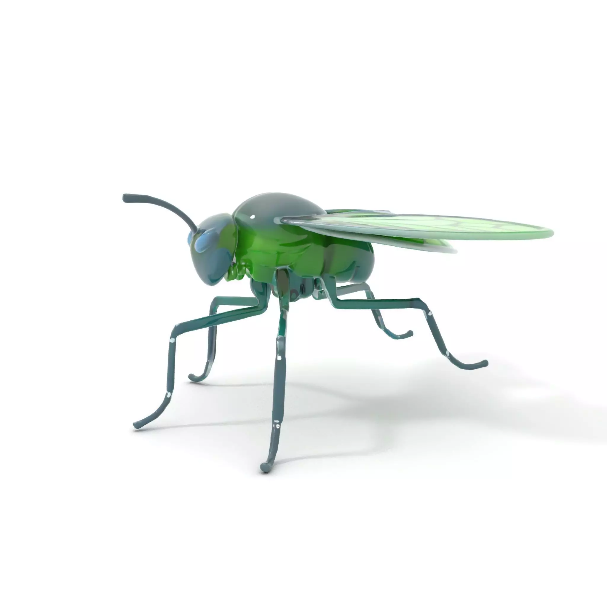 Green Cyborg Insect model pack Low-poly 3D model_0