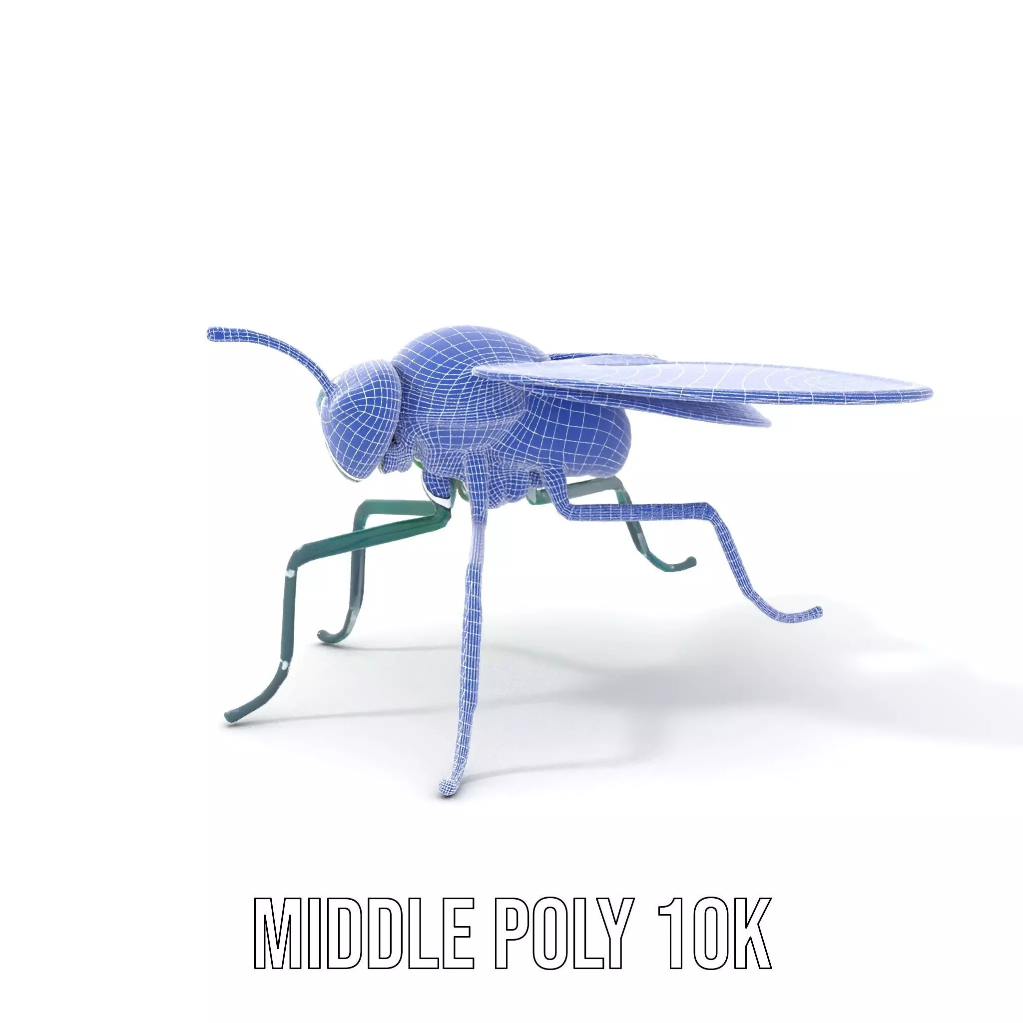 Green Cyborg Insect model pack Low-poly 3D model_30