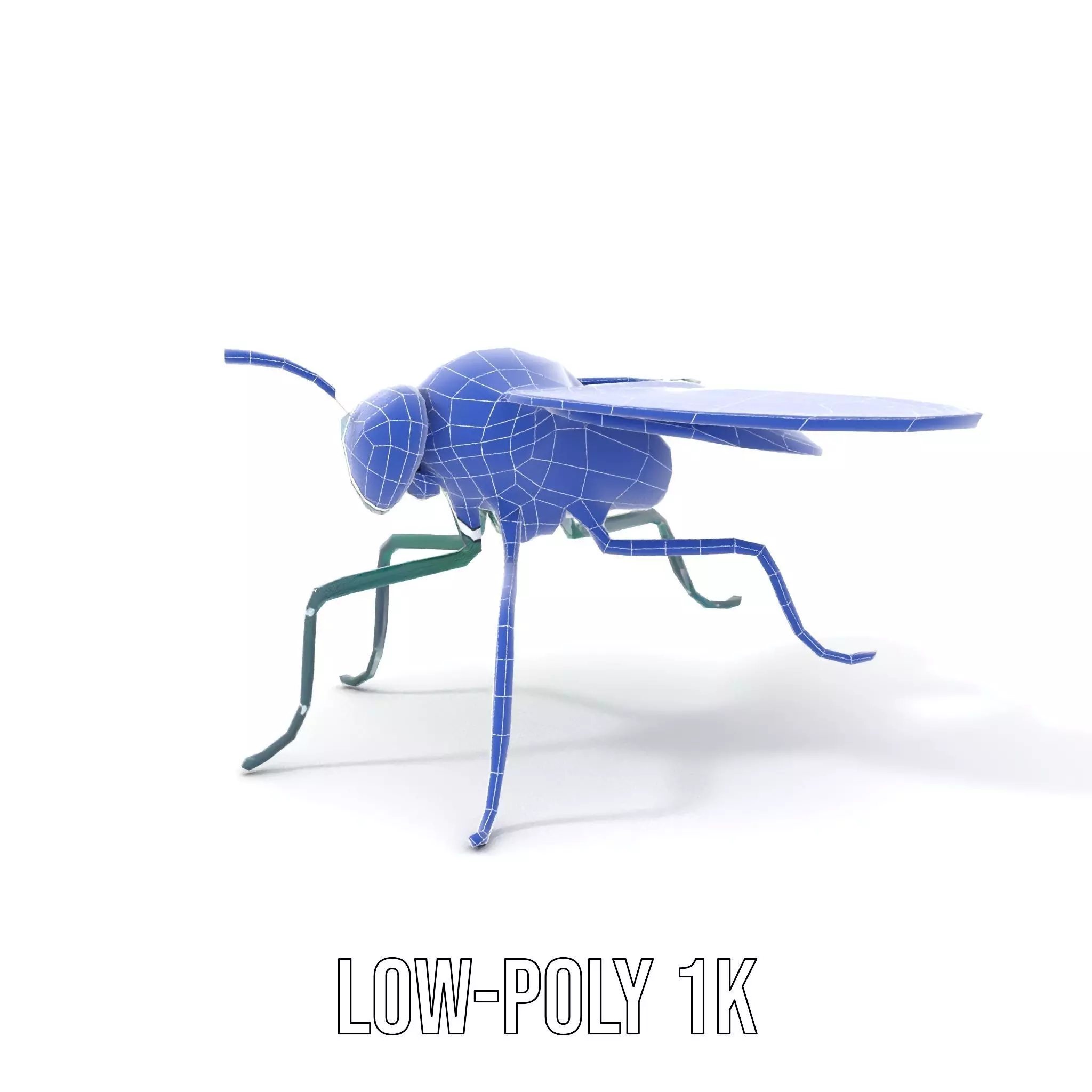 Green Cyborg Insect model pack Low-poly 3D model_14