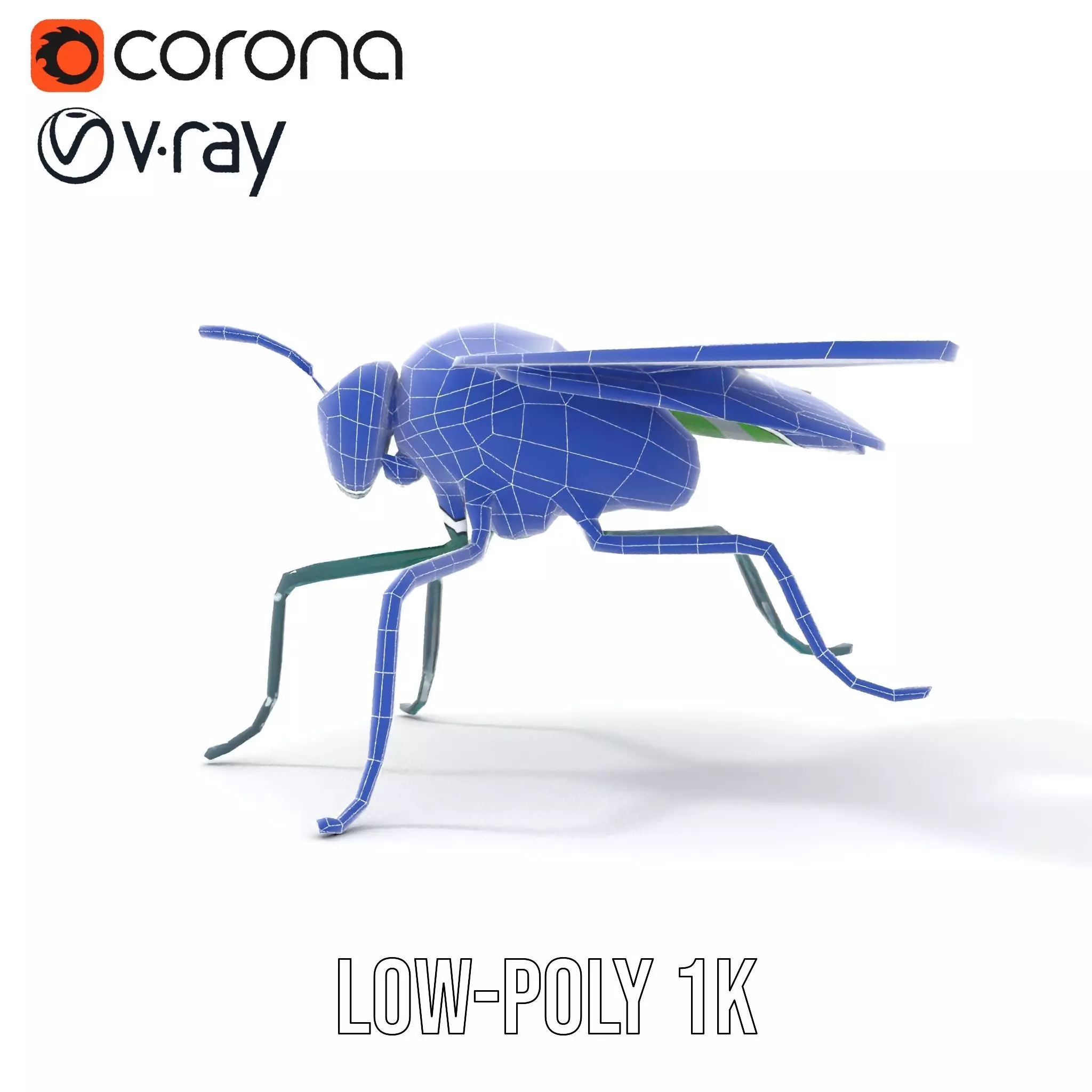 Green Cyborg Insect model pack Low-poly 3D model_31