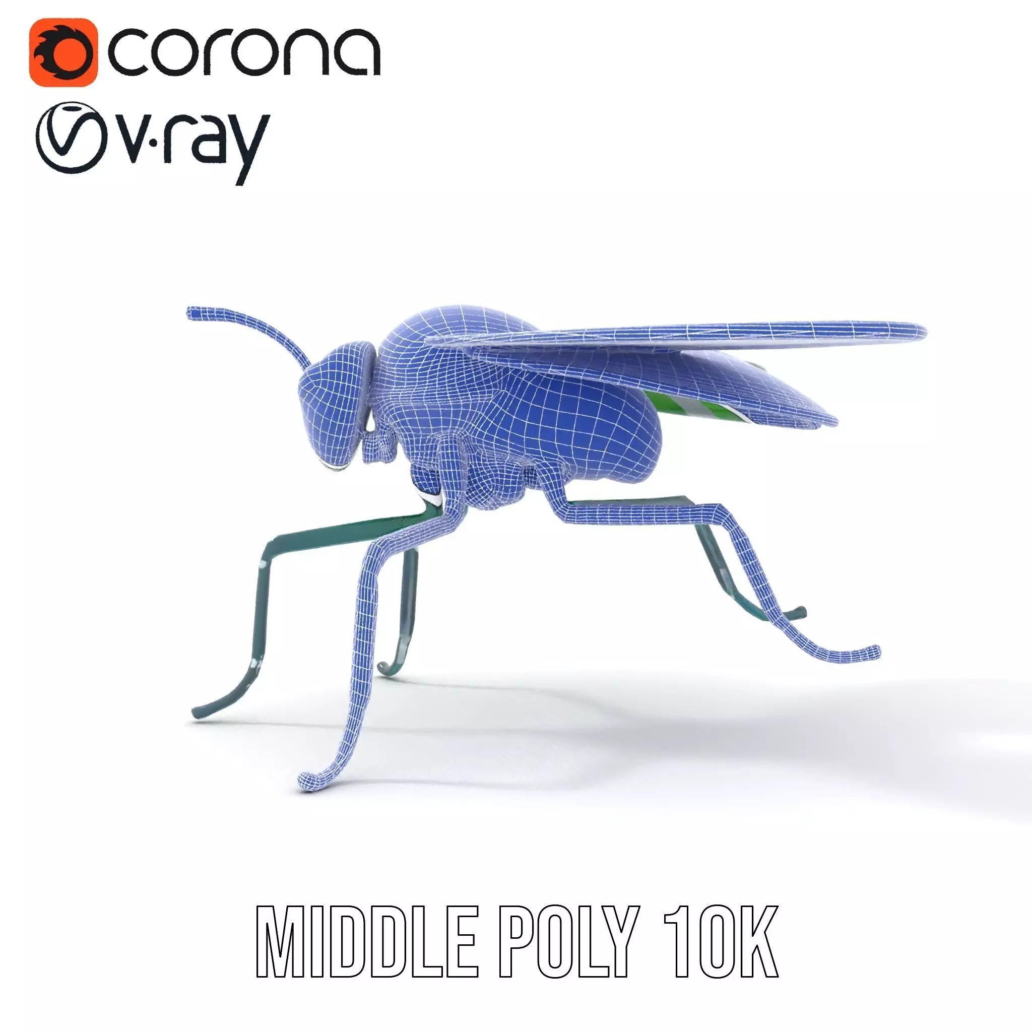Green Cyborg Insect model pack Low-poly 3D model_19