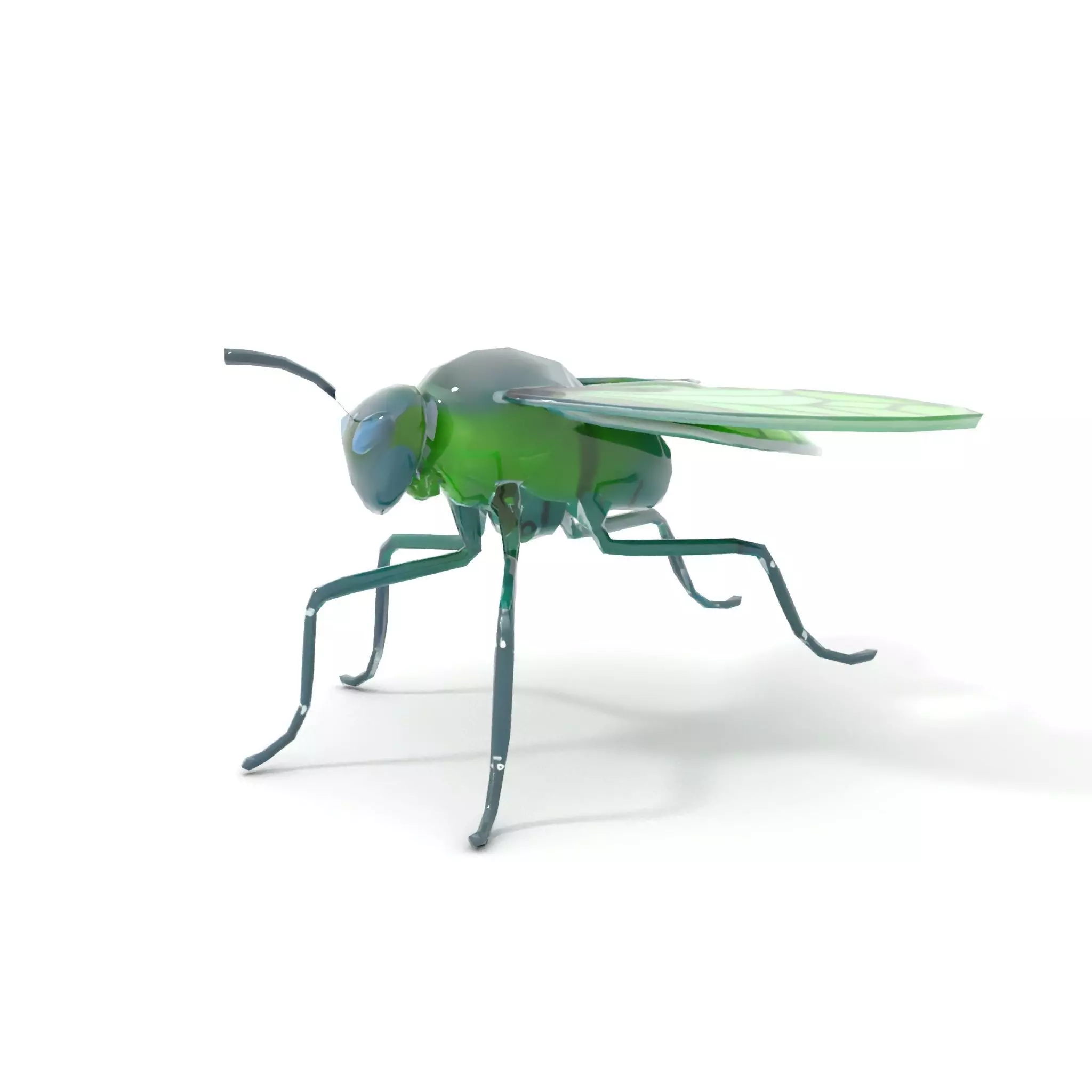 Green Cyborg Insect model pack Low-poly 3D model_9
