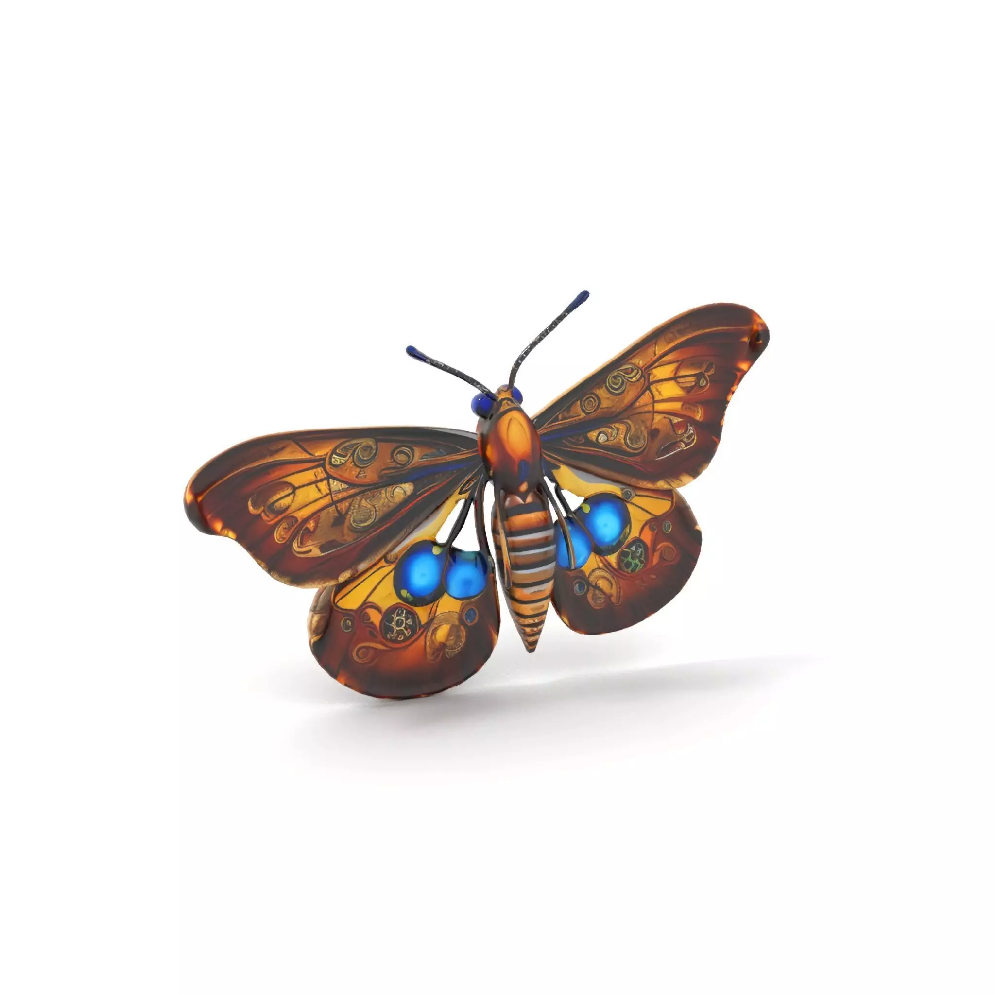 Steampunk Butterfly model pack Low-poly 3D model_21