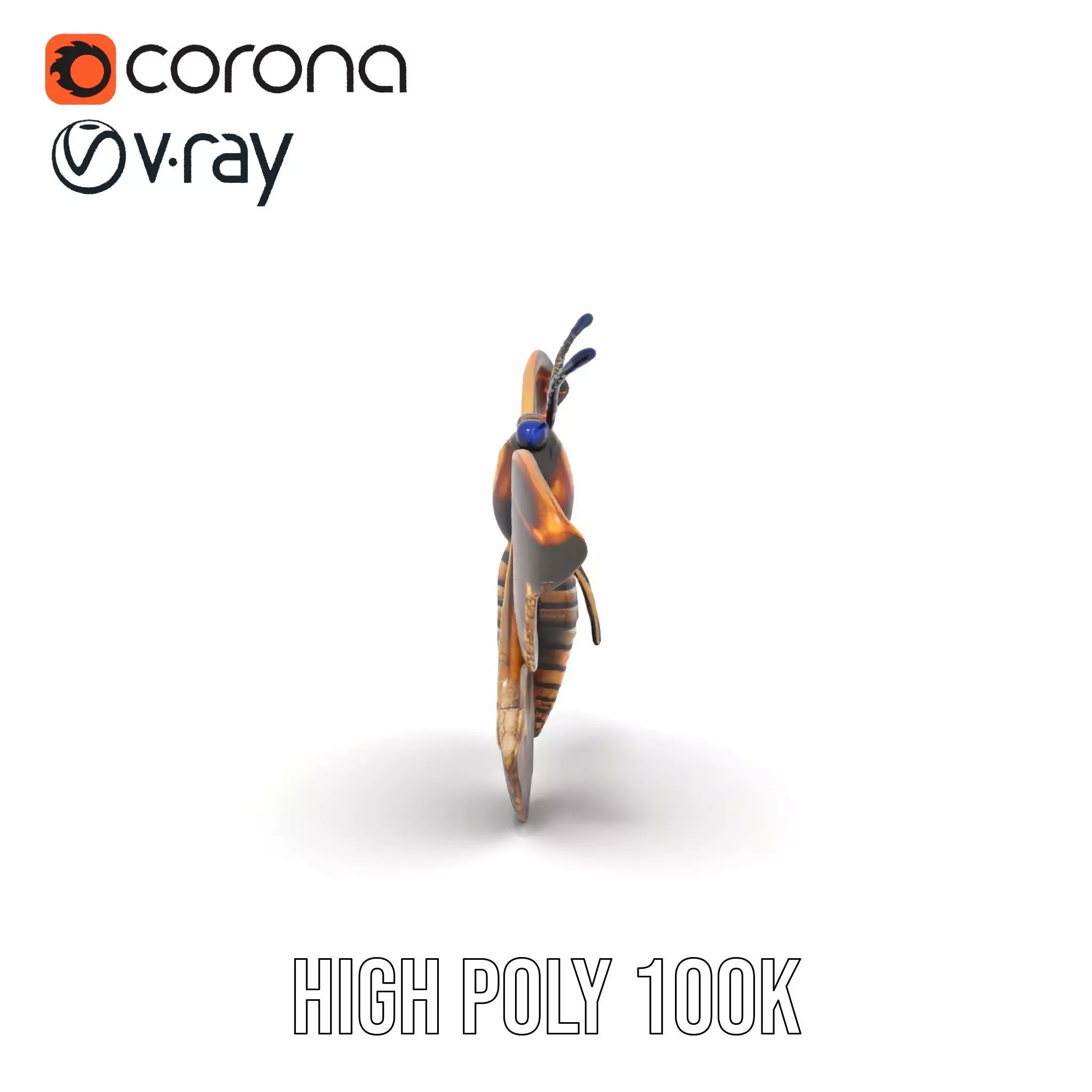 Steampunk Butterfly model pack Low-poly 3D model_23