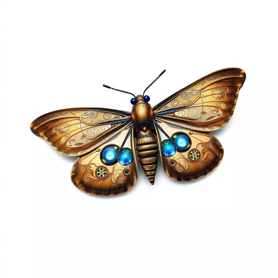 Steampunk Butterfly model pack Low-poly 3D model_2