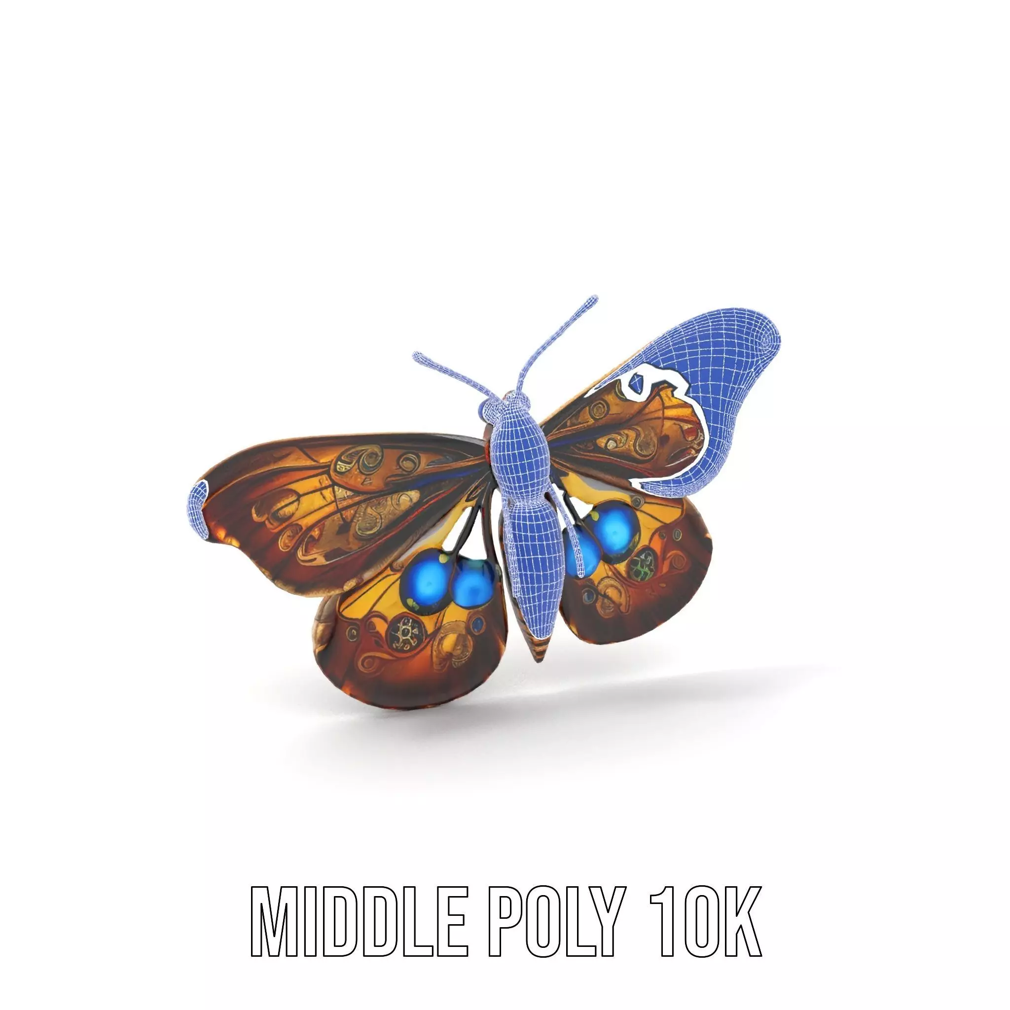 Steampunk Butterfly model pack Low-poly 3D model_24
