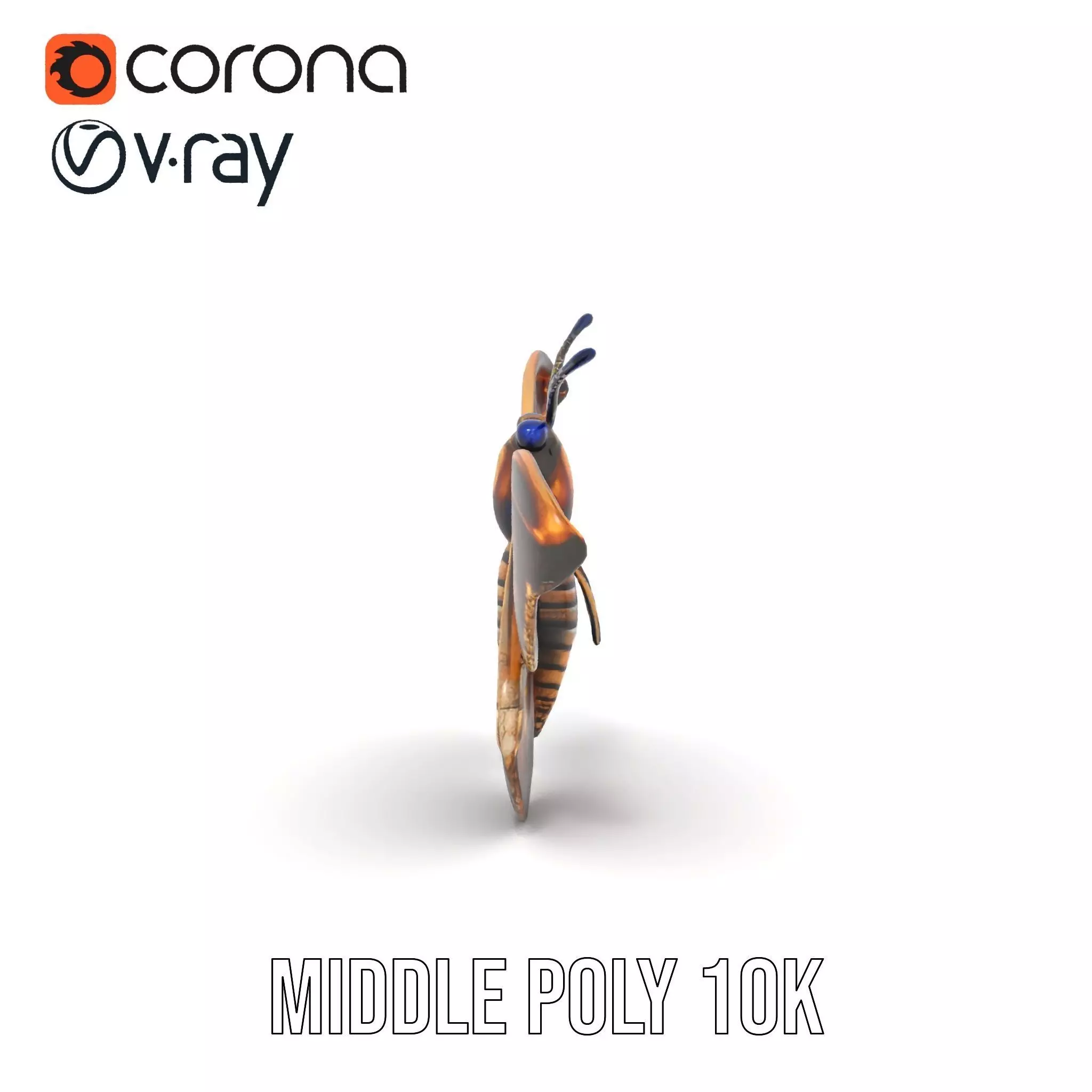 Steampunk Butterfly model pack Low-poly 3D model_11