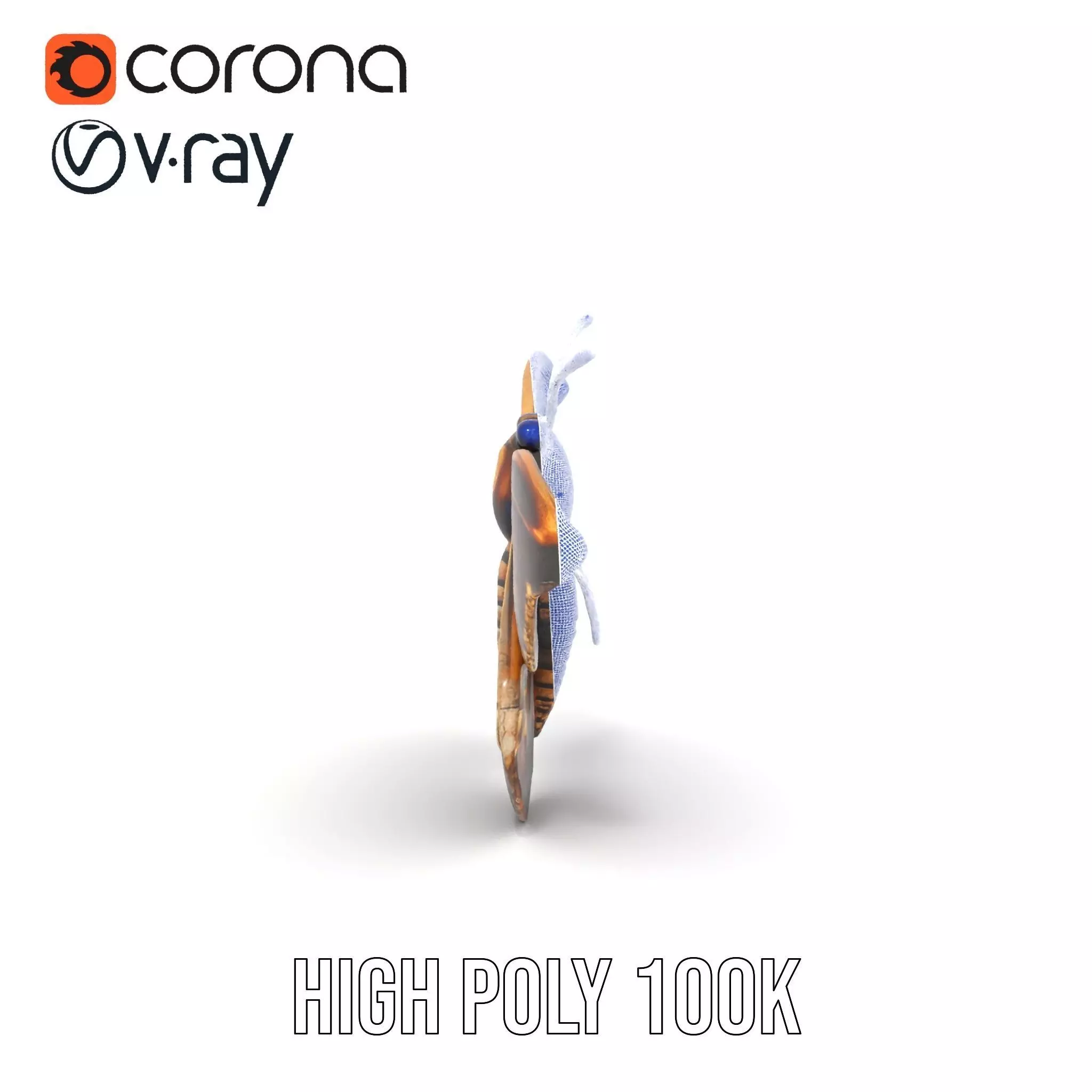 Steampunk Butterfly model pack Low-poly 3D model_32