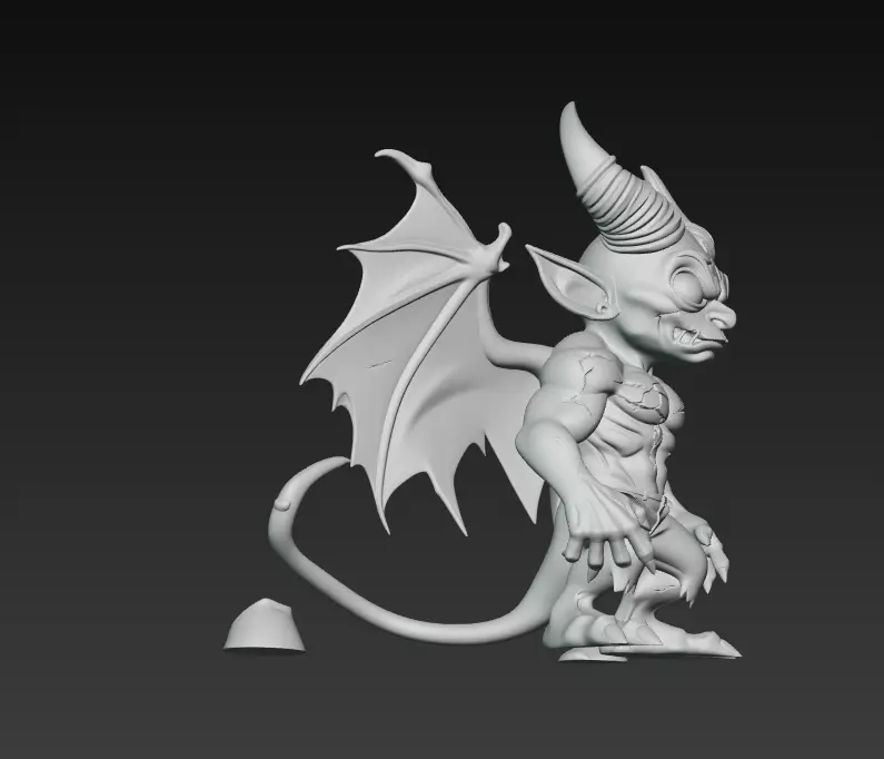 Abyss Commander - Stylized Demon Statue 3D print model_11