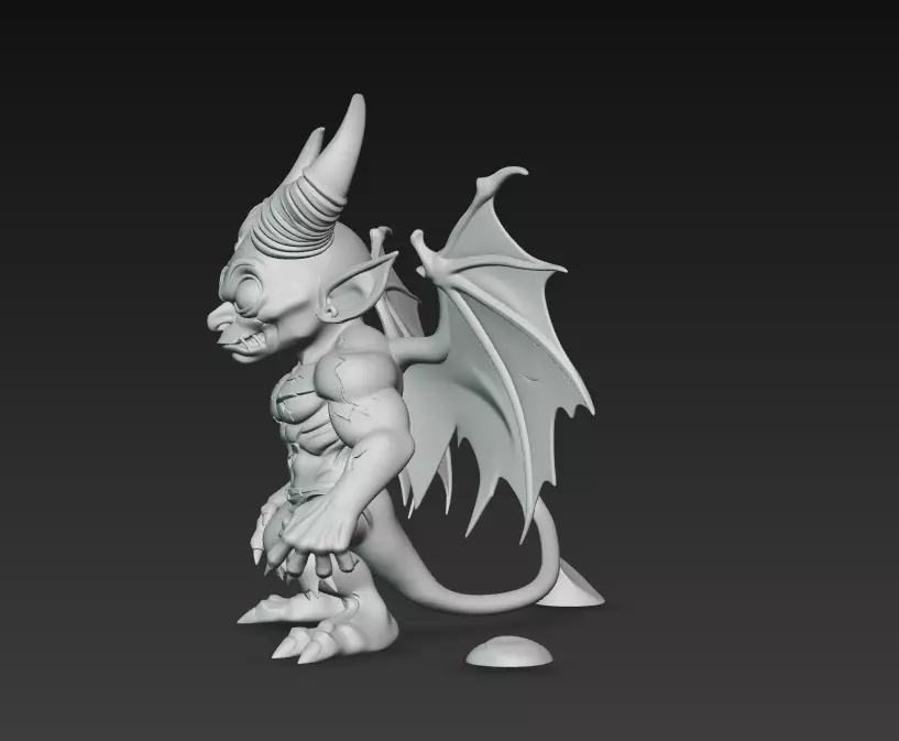 Abyss Commander - Stylized Demon Statue 3D print model_10