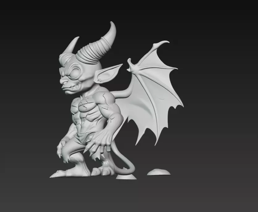 Abyss Commander - Stylized Demon Statue 3D print model_8