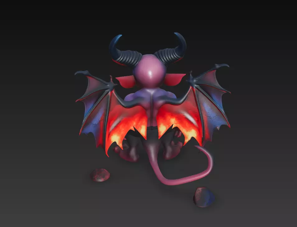 Abyss Commander - Stylized Demon Statue 3D print model_5
